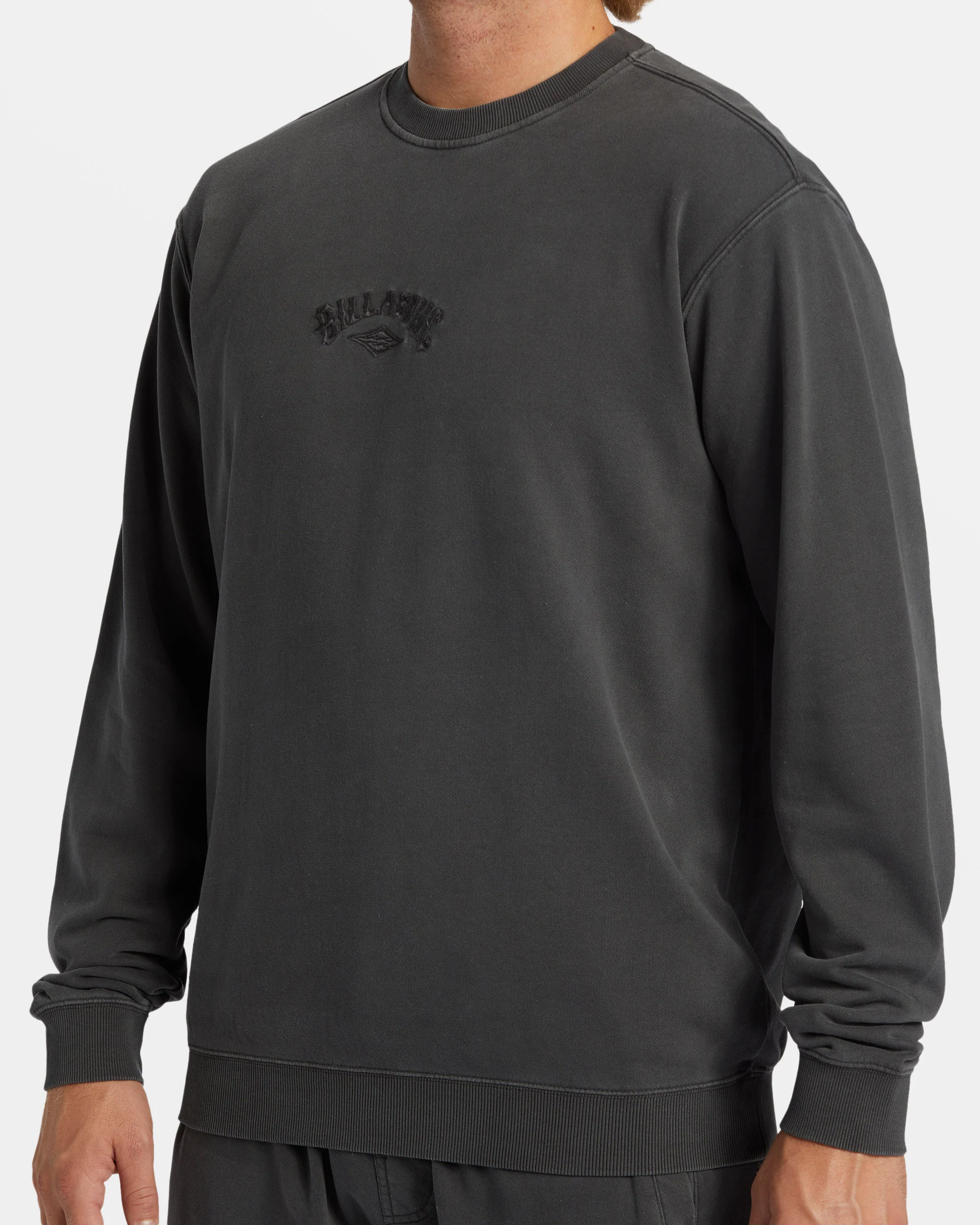 Billabong Wave Washed Crewneck Sweatshirt - Raven -Biliabong Outlet