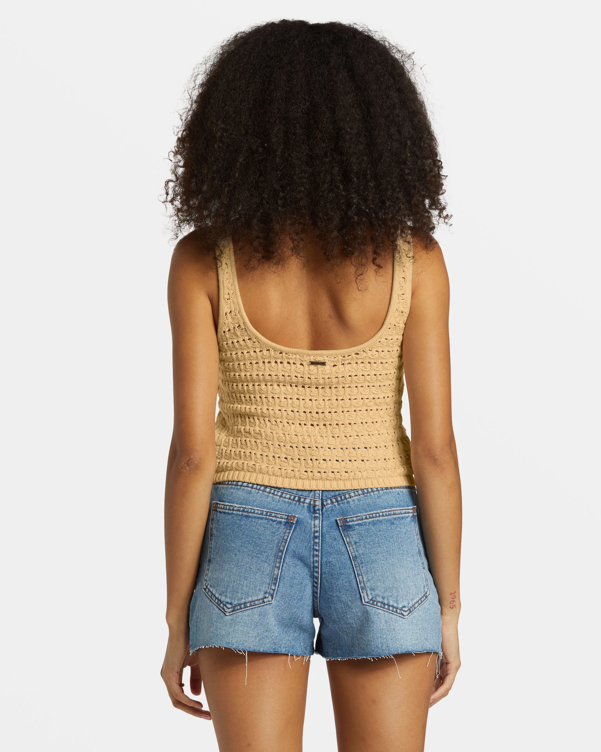 Billabong Hot Shot Crochet Tank Top - Hemp 2 -Biliabong Outlet