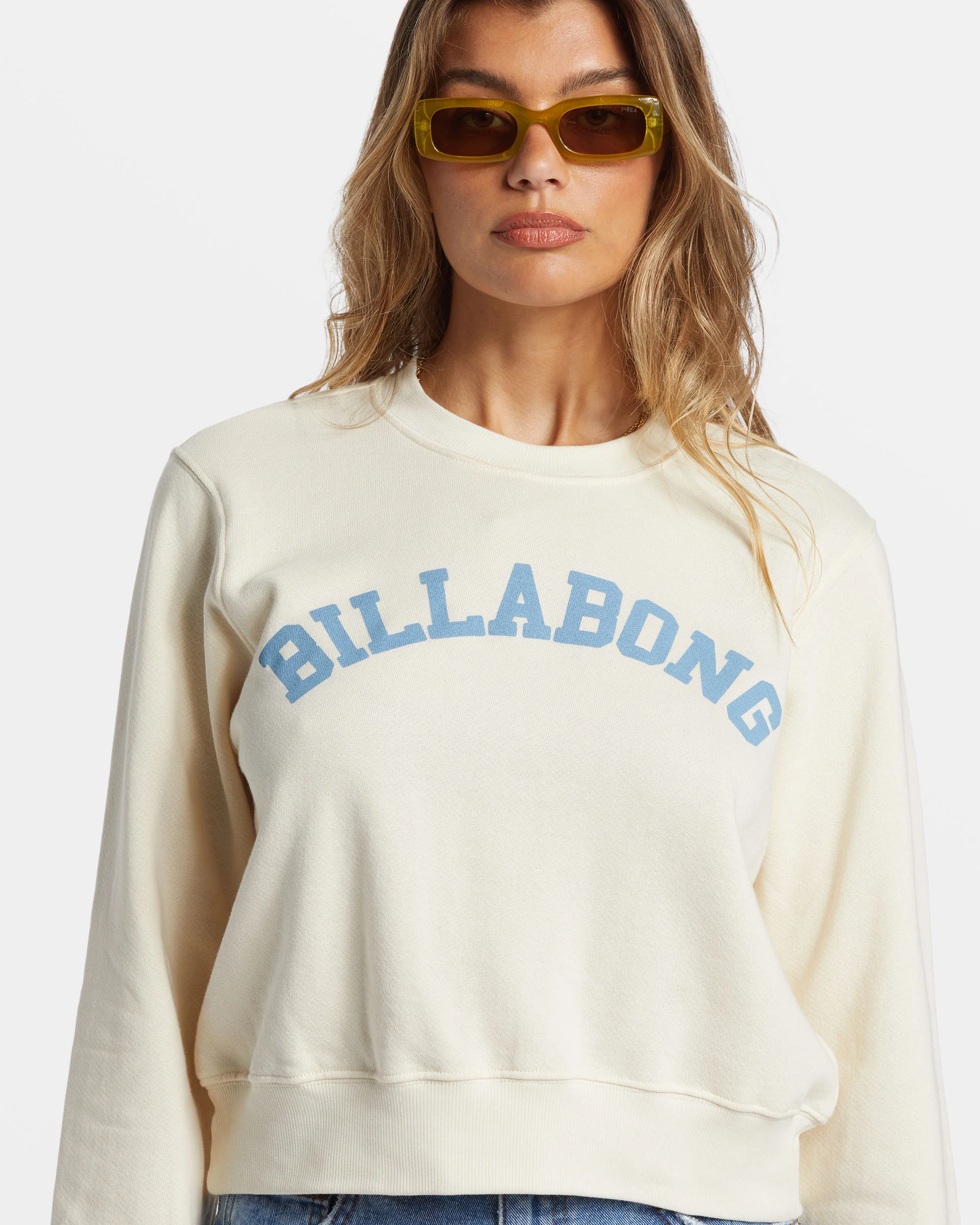 Billabong From Paradise Pullover Sweatshirt - White Cap -Biliabong Outlet