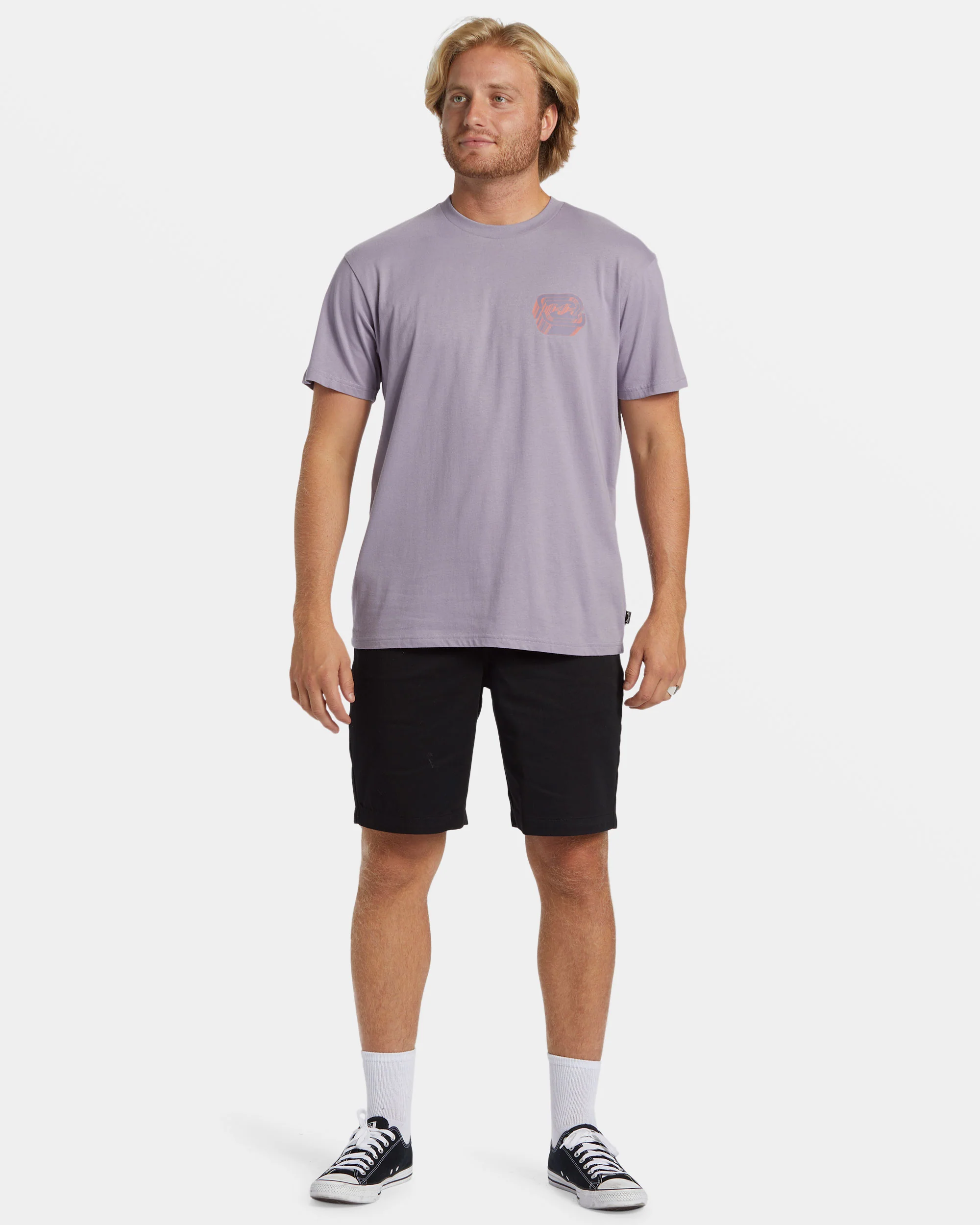 Billabong Crayon Wave T-Shirt - Purple Ash -Biliabong Outlet