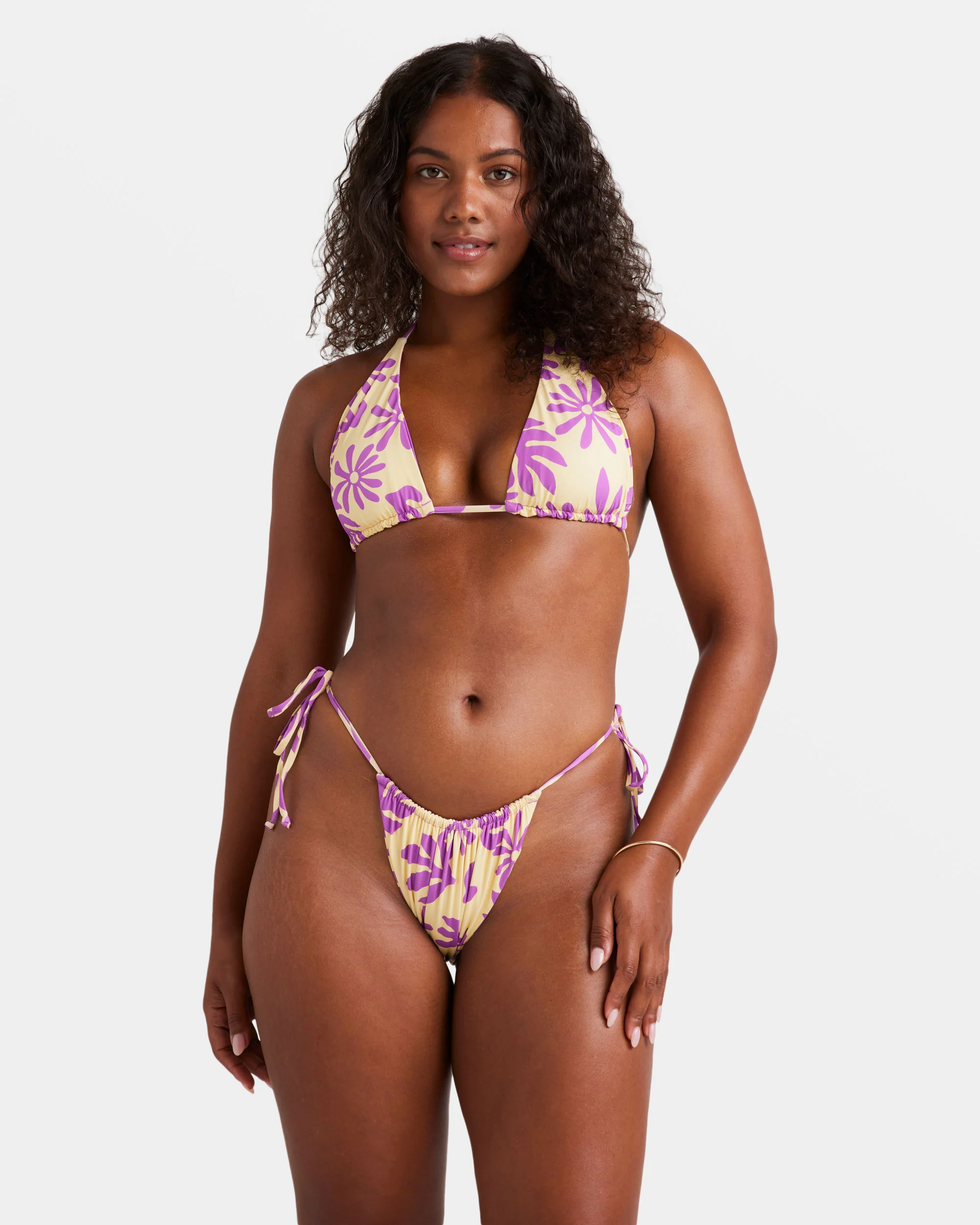 Billabong Deep Sea Daisy Reversible Multi-Way Triangle Bikini Top - Multi -Biliabong Outlet