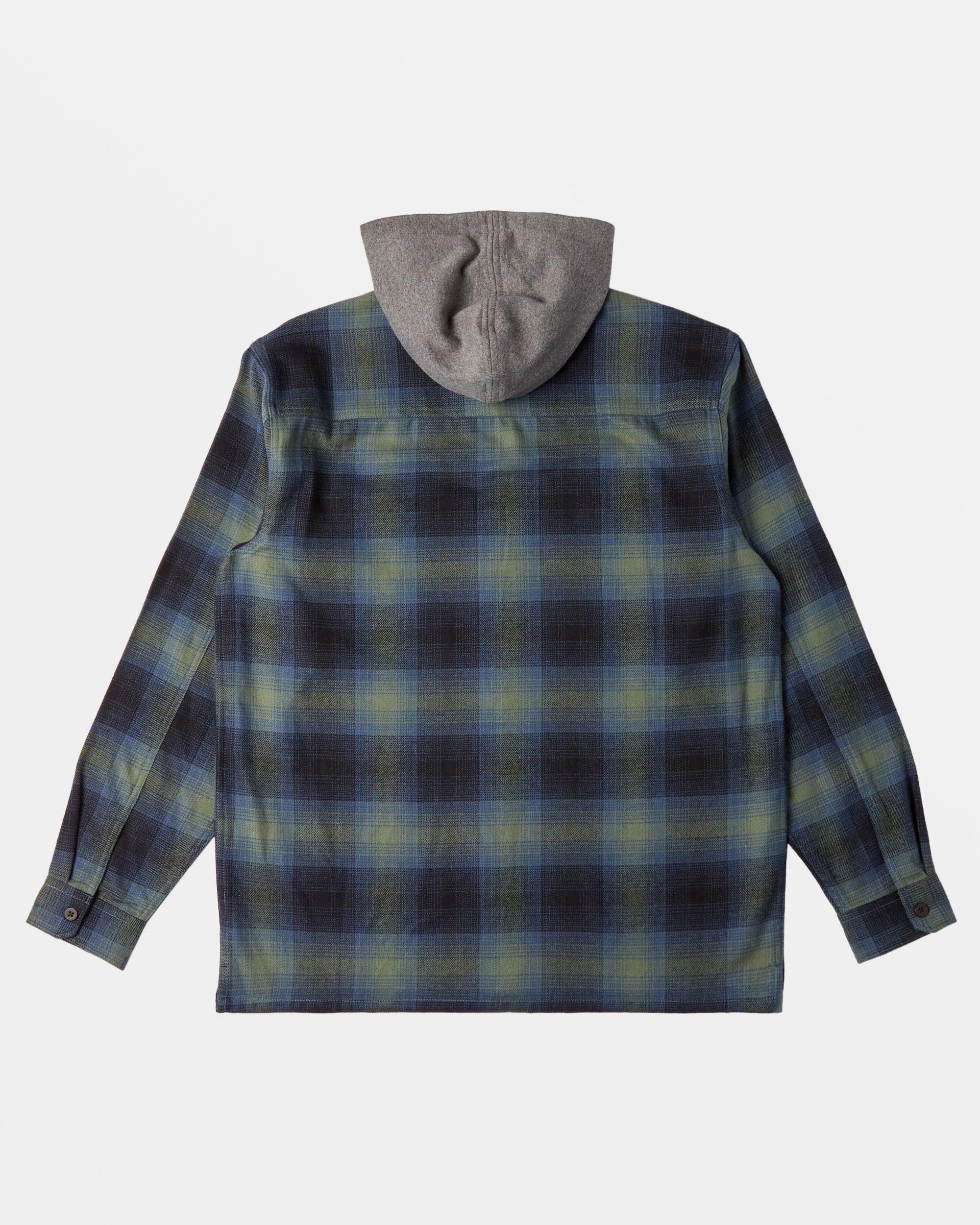 Billabong Baja Hooded Flannel Shirt - Fern -Biliabong Outlet