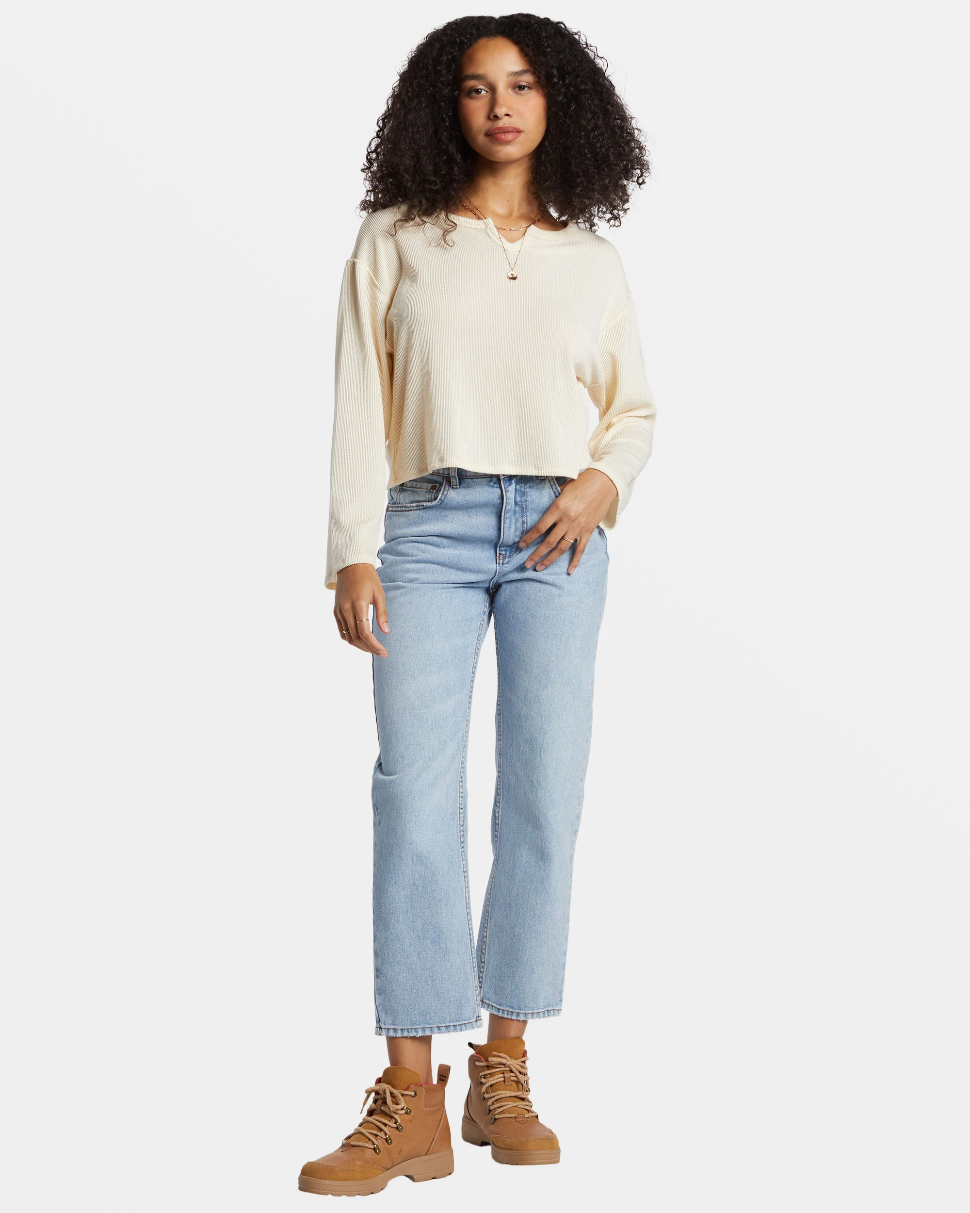 Billabong Mai Tai Knit Top - White Cap -Biliabong Outlet