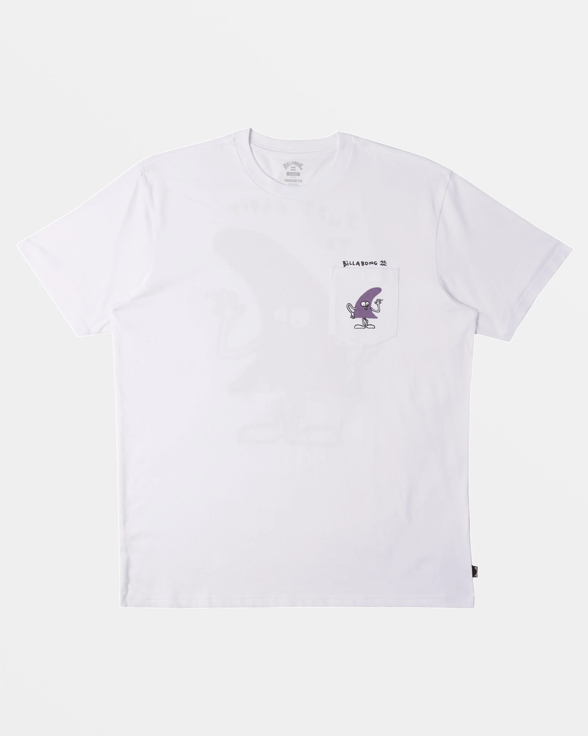 Billabong Funghi Pocket T-shirt - White -Biliabong Outlet