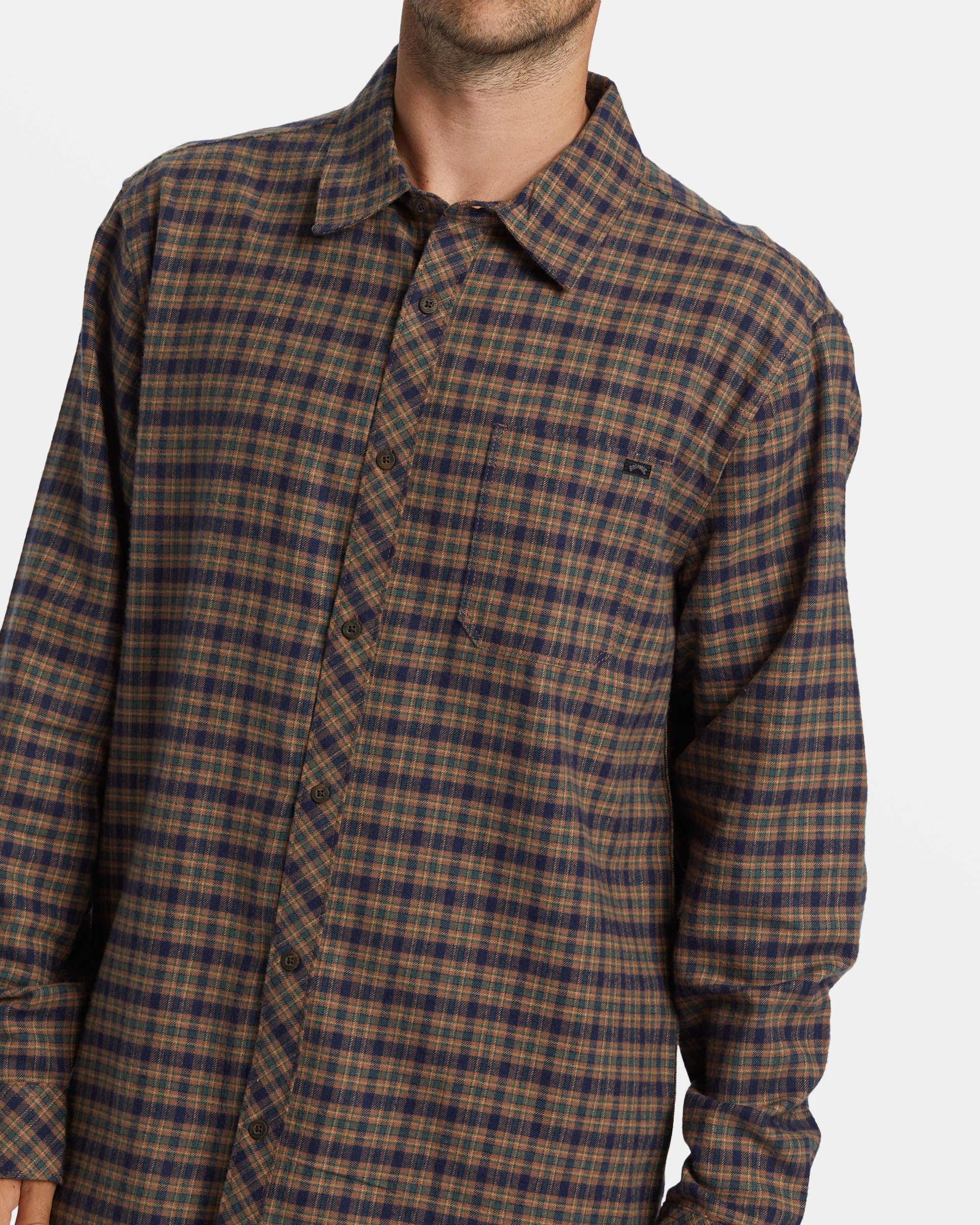 Billabong Coastline Flannel Shirt - Deep Royal -Biliabong Outlet