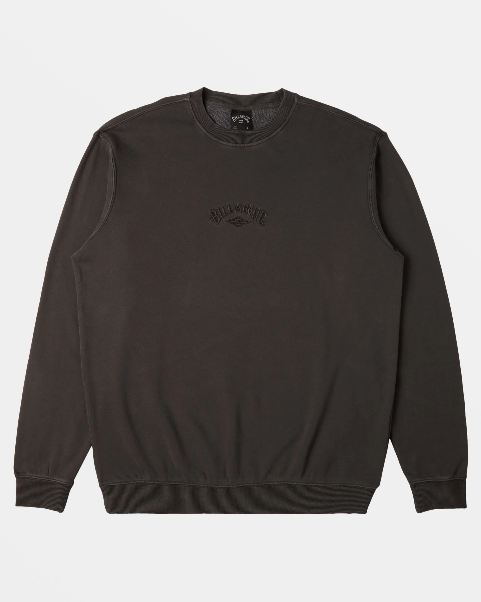 Billabong Wave Washed Crewneck Sweatshirt - Raven -Biliabong Outlet