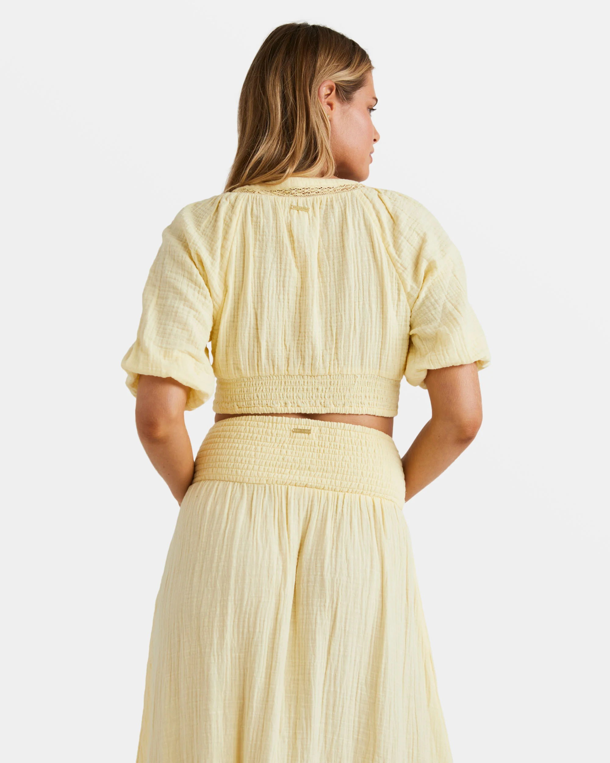 Billabong In The Palms Crop Top - Retro Yellow -Biliabong Outlet