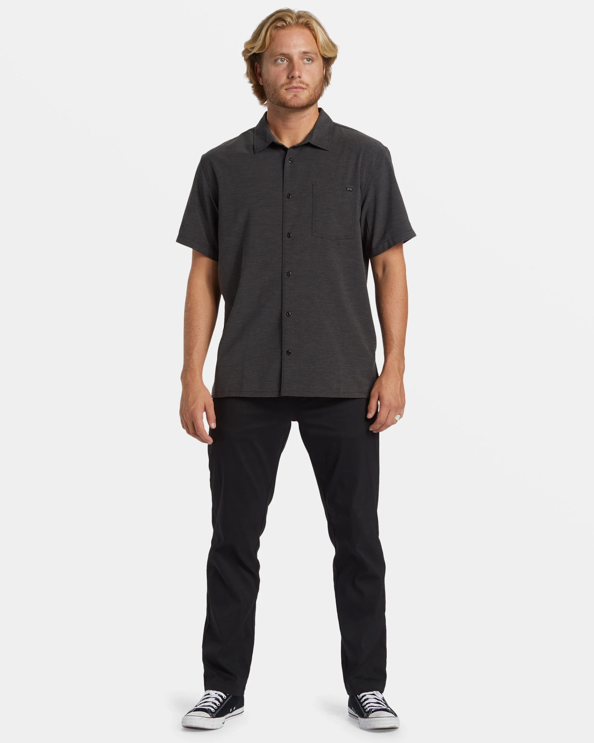 Billabong A/Div Surftrek Trail Short Sleeve Shirt - Black -Biliabong Outlet