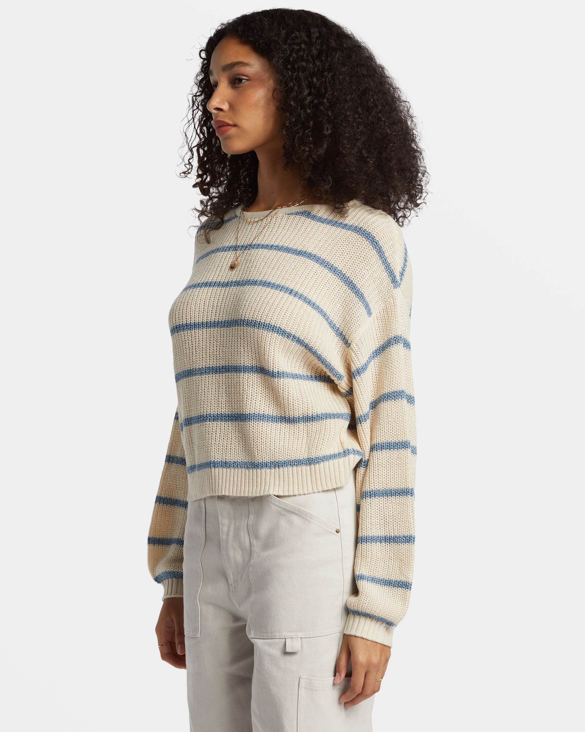 Billabong Changing Tides Pullover Sweater - Blue Shadow -Biliabong Outlet