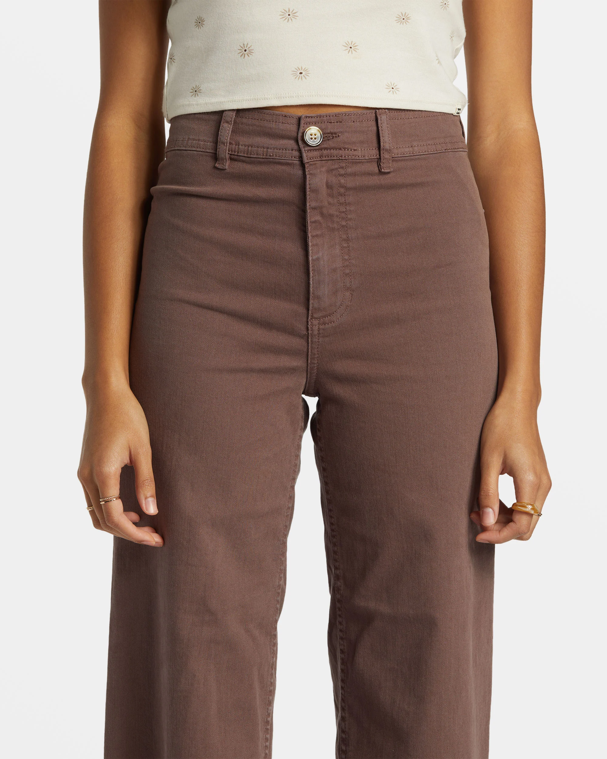 Billabong Free Fall High-Waist Pants - Kona -Biliabong Outlet
