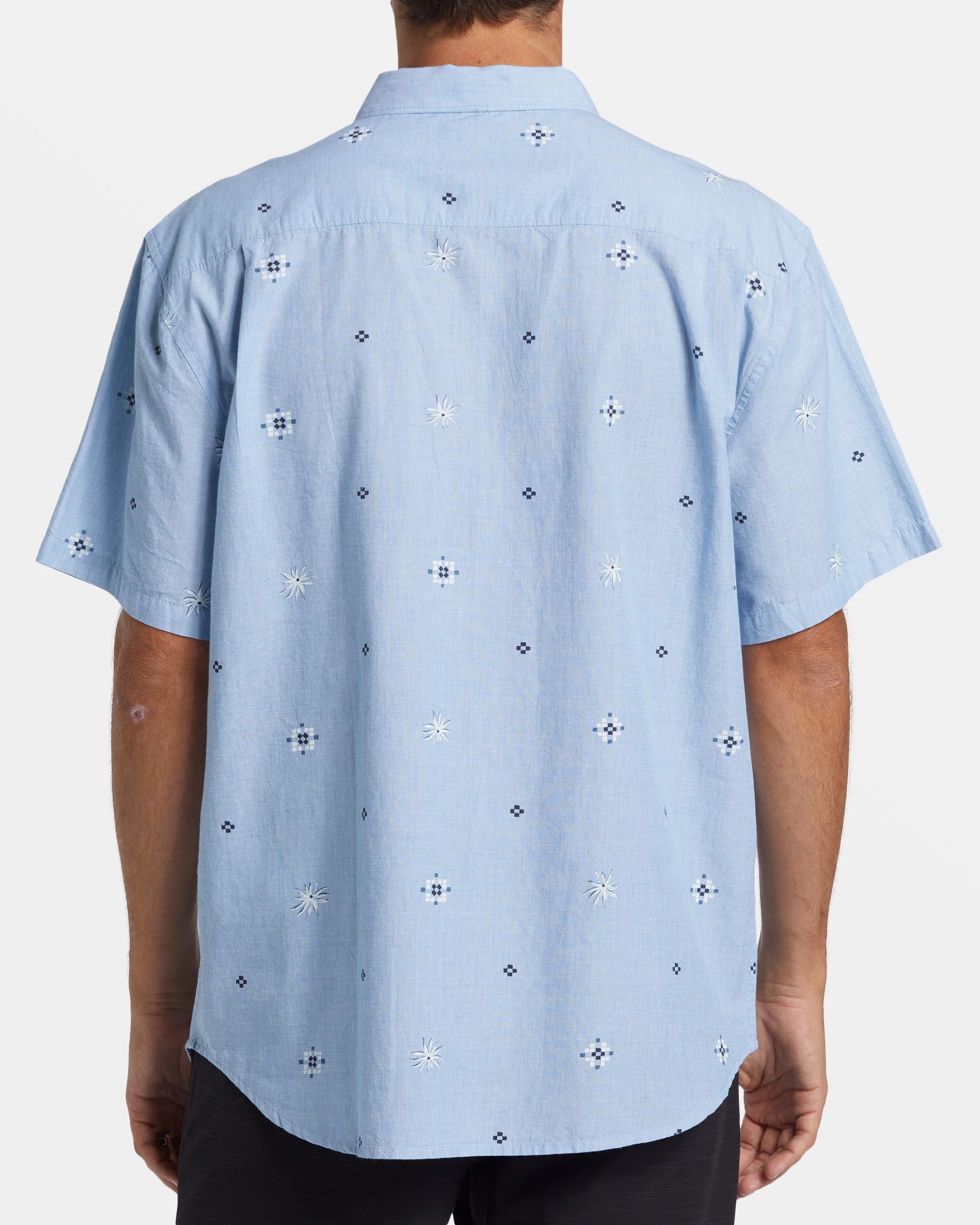 Billabong Sundays Mini Short Sleeve Shirt - Smoke Blue -Biliabong Outlet