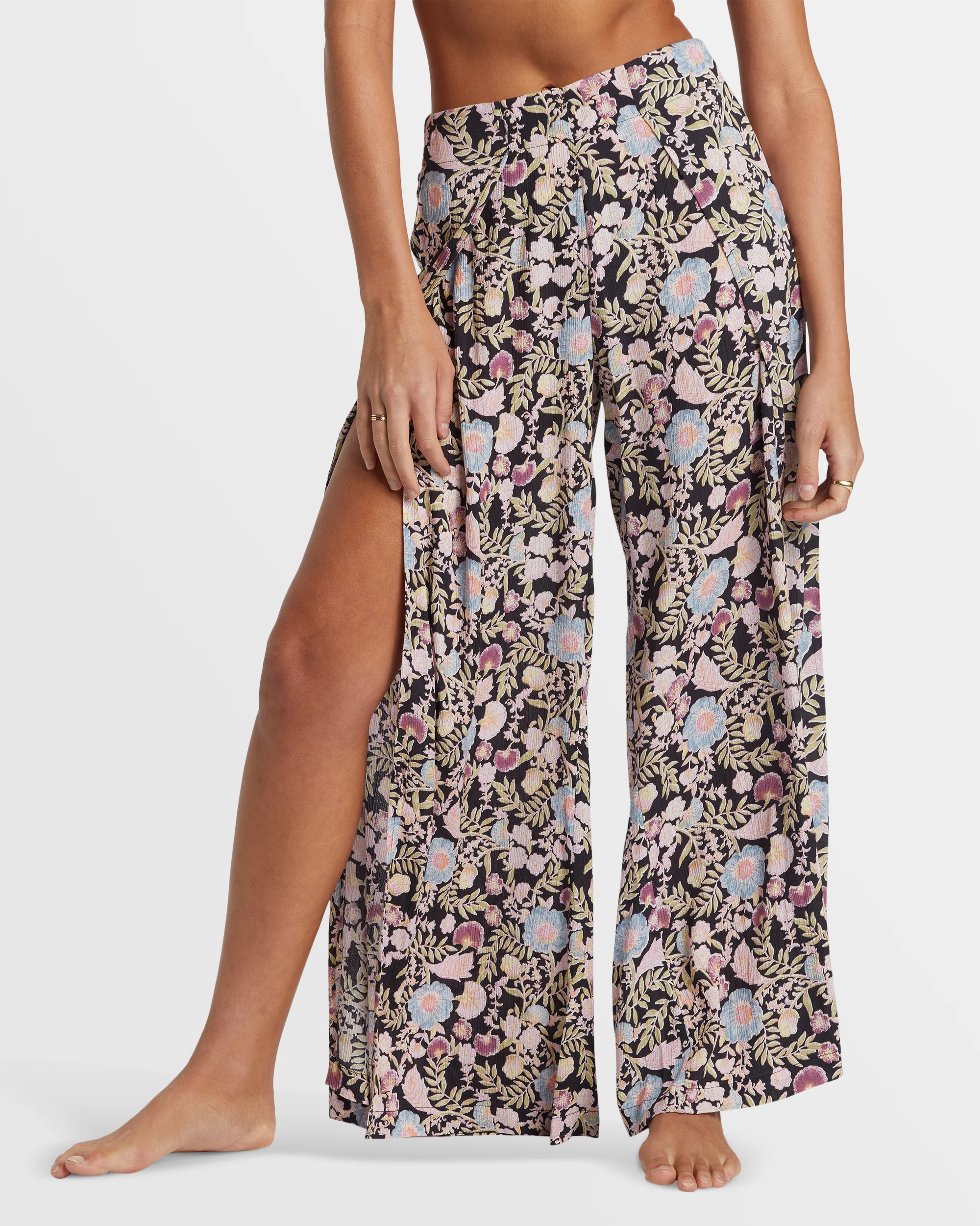 Billabong Split Spirit Floral Pants - Blackberry -Biliabong Outlet