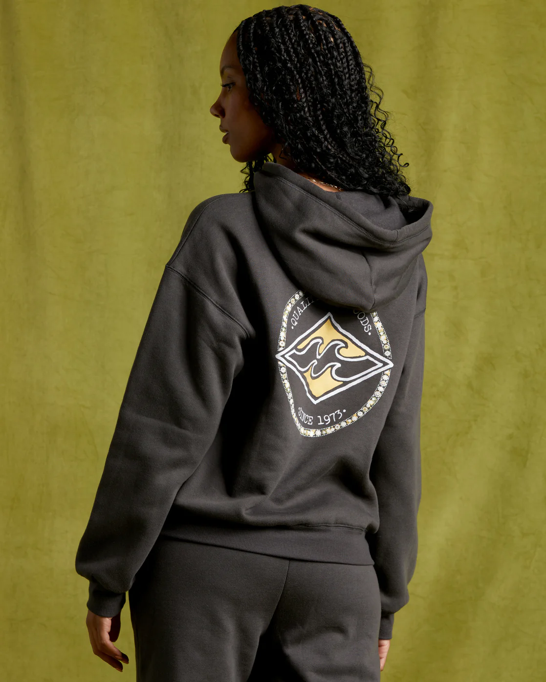 Billabong Circle Bloom Sweatshirt - Off Black -Biliabong Outlet