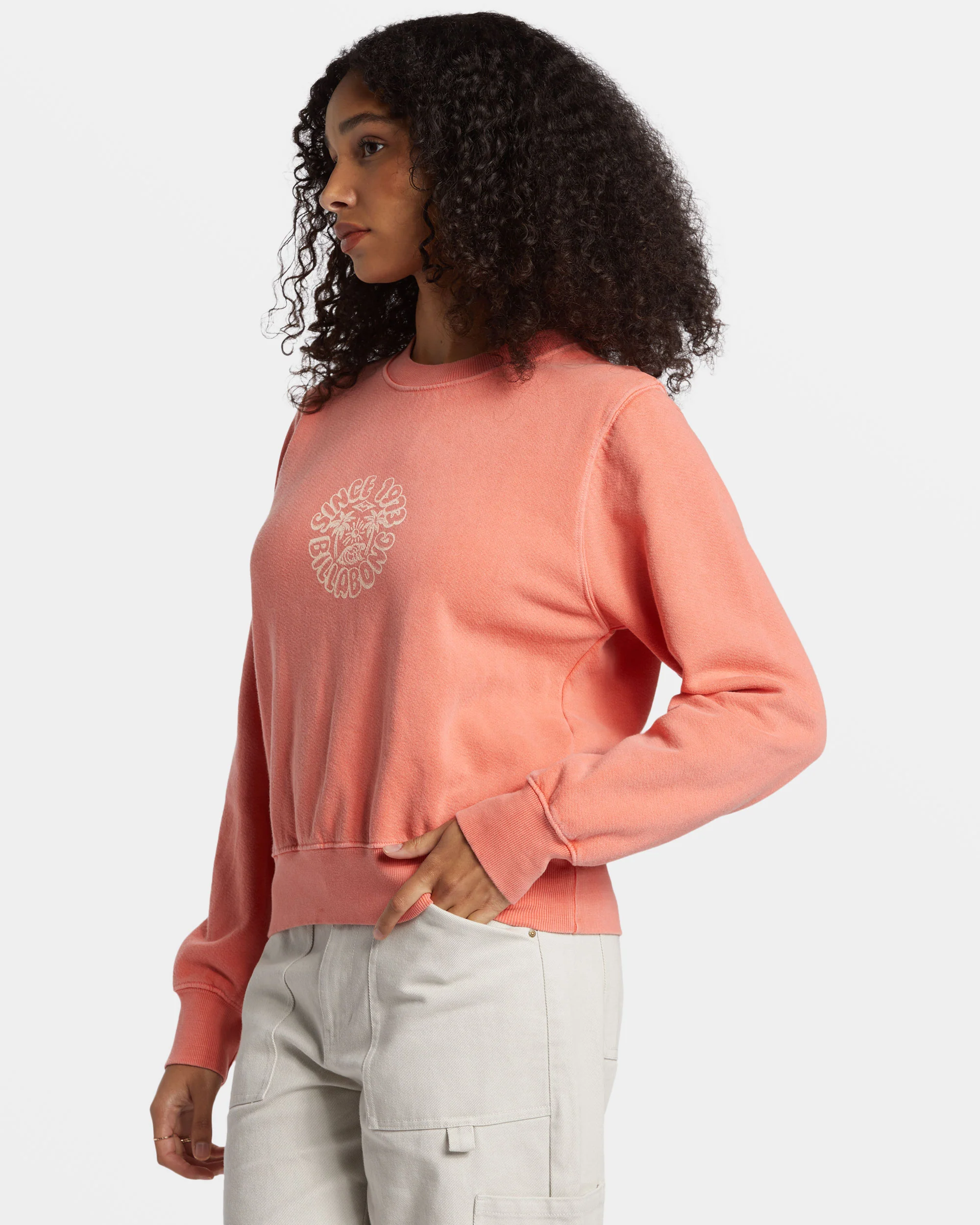 Billabong From Paradise Pullover Sweatshirt - Papaya -Biliabong Outlet