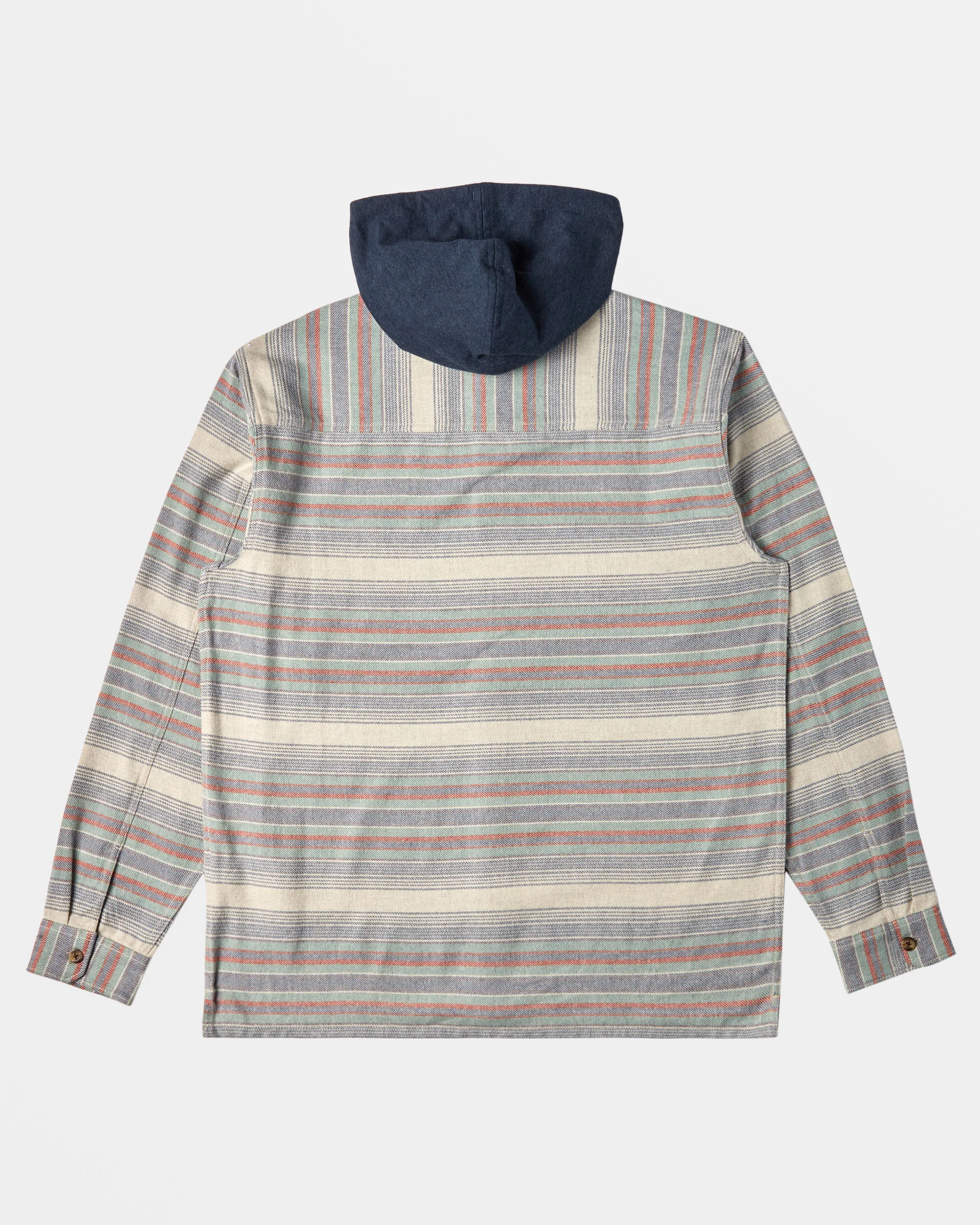 Billabong Baja Hooded Flannel Shirt - Slate Blue -Biliabong Outlet