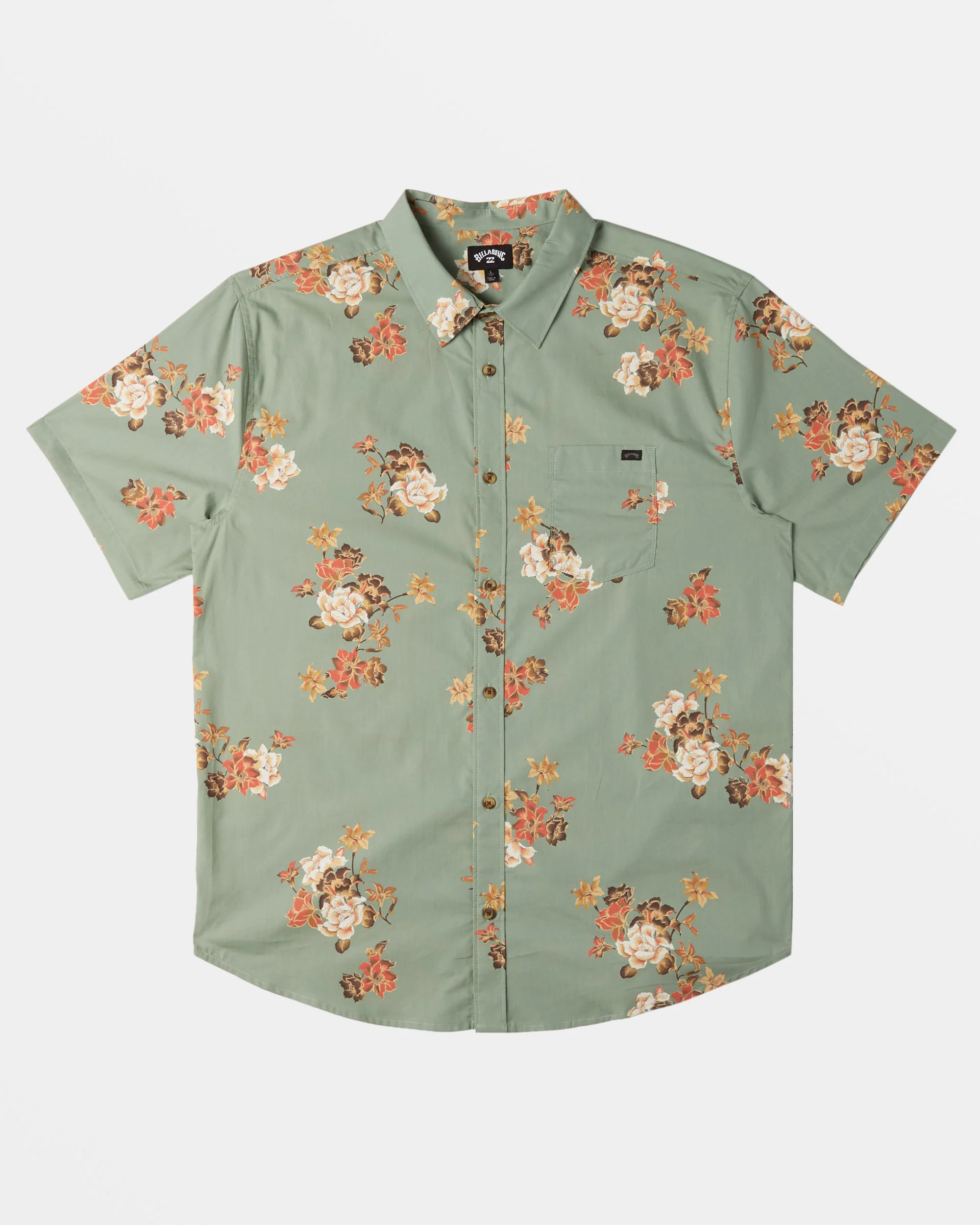 Billabong Sundays Mini Short Sleeve Shirt - Sage -Biliabong Outlet