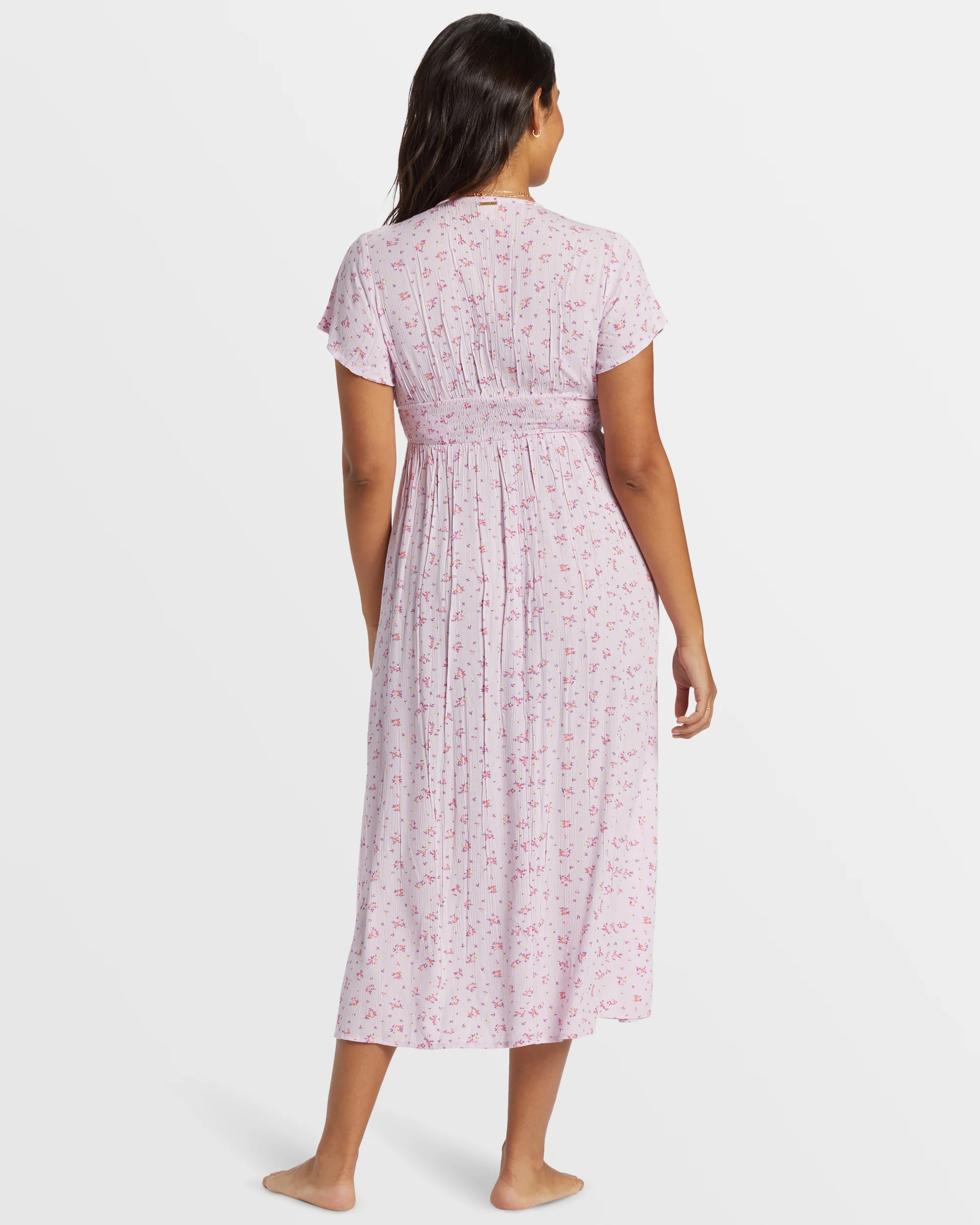 Billabong Morning Sky Midi Dress - Iced Lavender -Biliabong Outlet