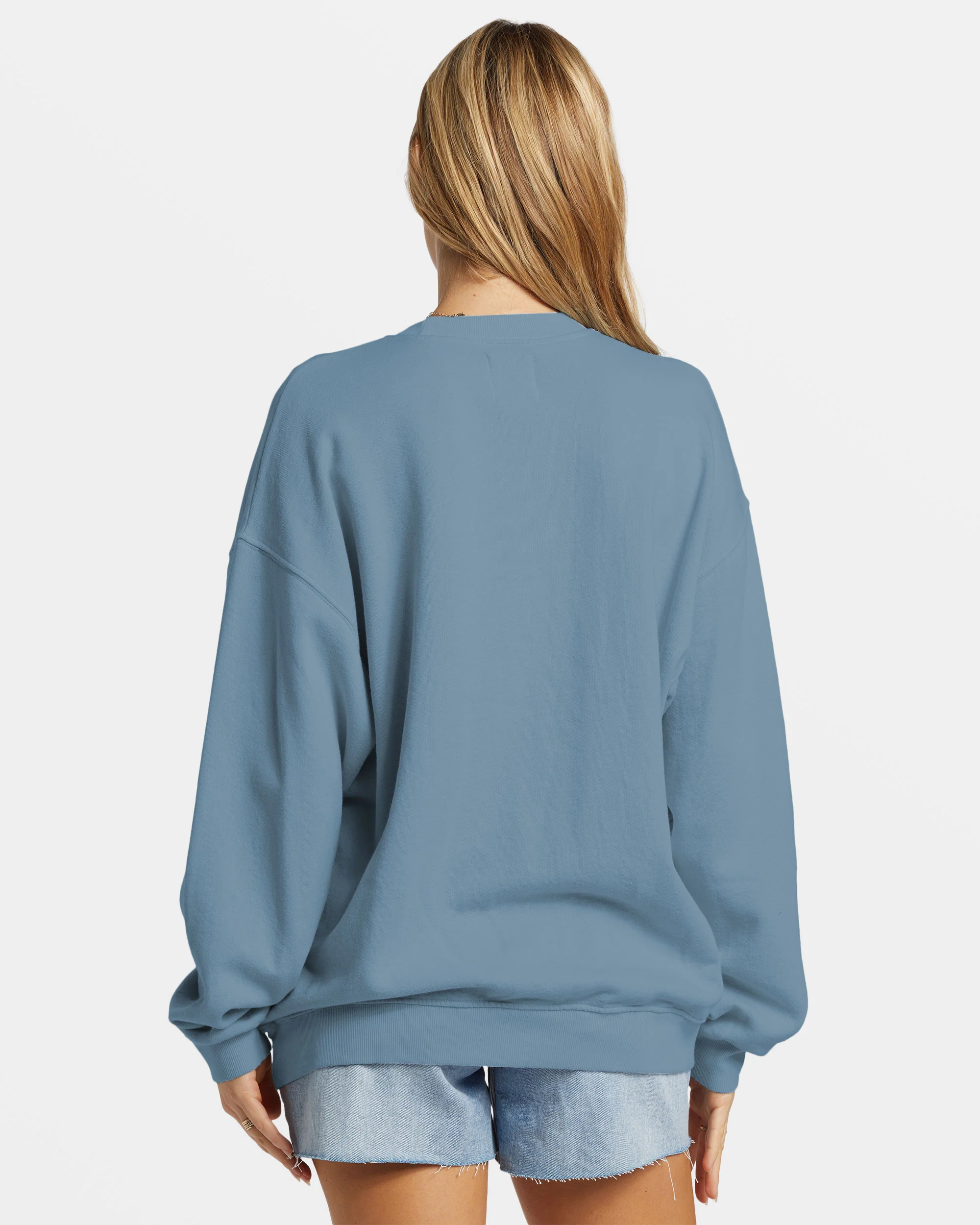 Billabong Ride In Oversized Crewneck Sweatshirt - Blue Shadow -Biliabong Outlet