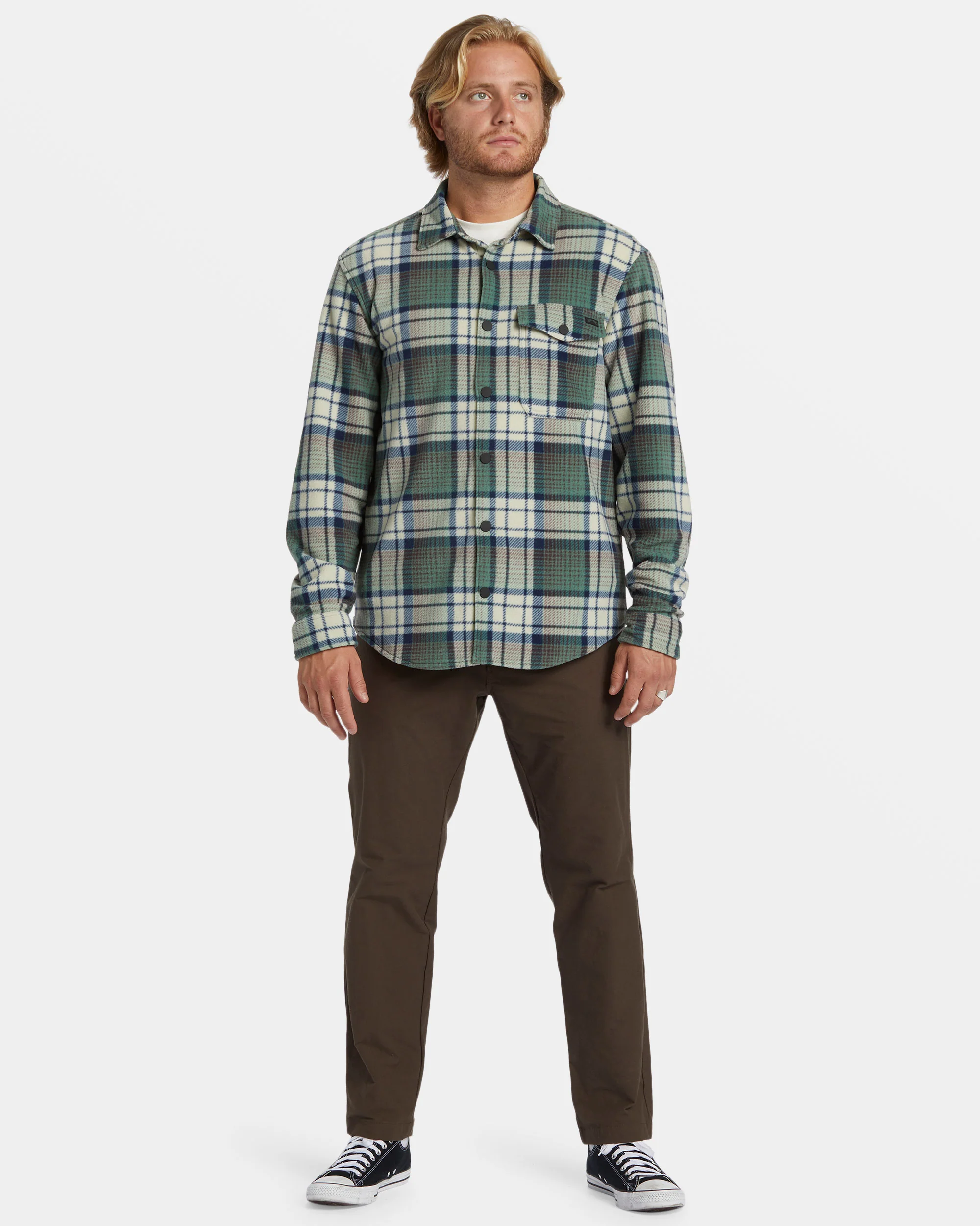 Billabong A/Div Furnace Flannel Shirt - Taupe -Biliabong Outlet