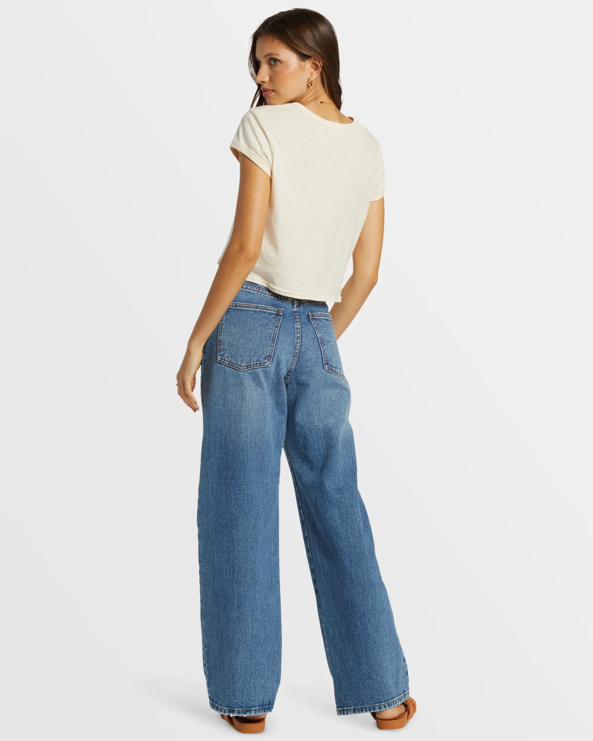Billabong Aaliyah Baggy Denim Pant - Medium Denim -Biliabong Outlet