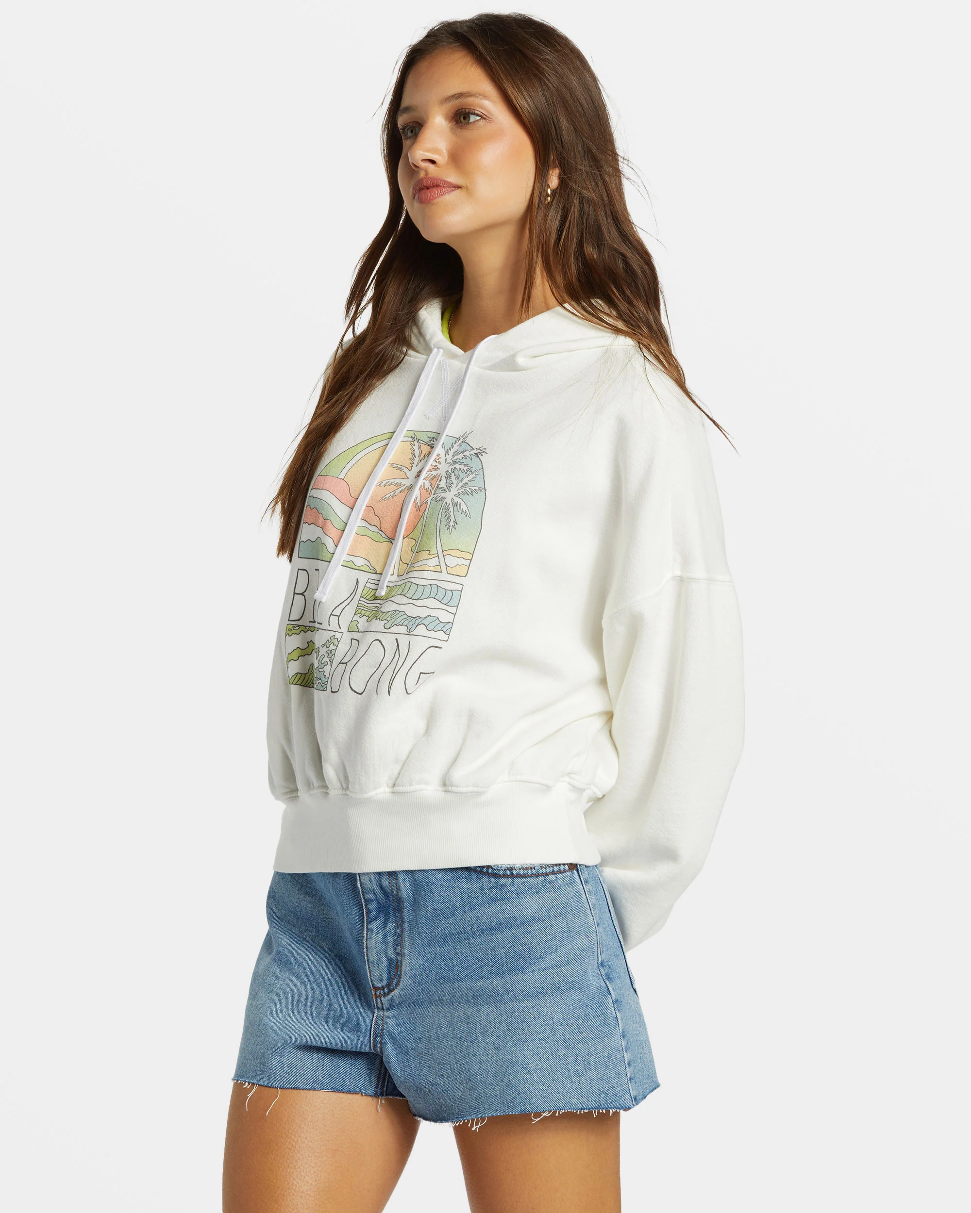 Billabong All Time Fleece Pullover Sweatshirt - Salt Crystal 1 -Biliabong Outlet