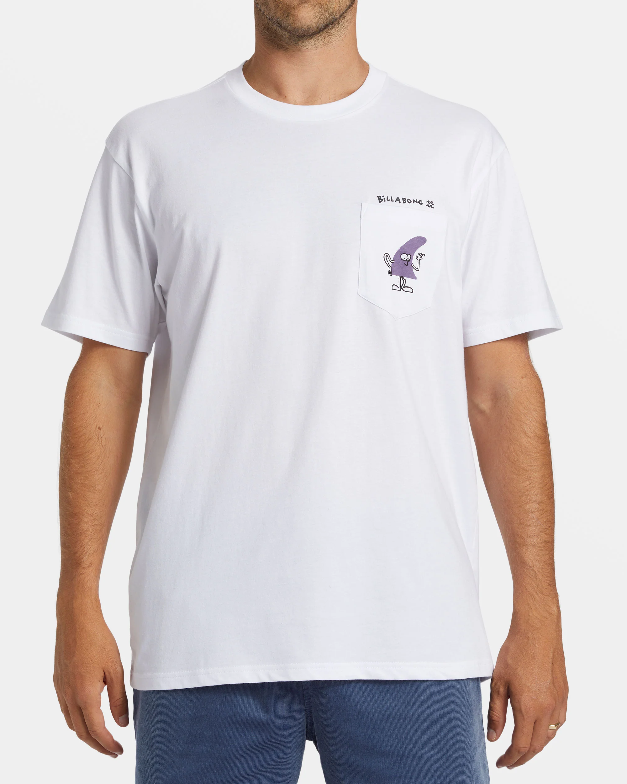 Billabong Funghi Pocket T-shirt - White -Biliabong Outlet