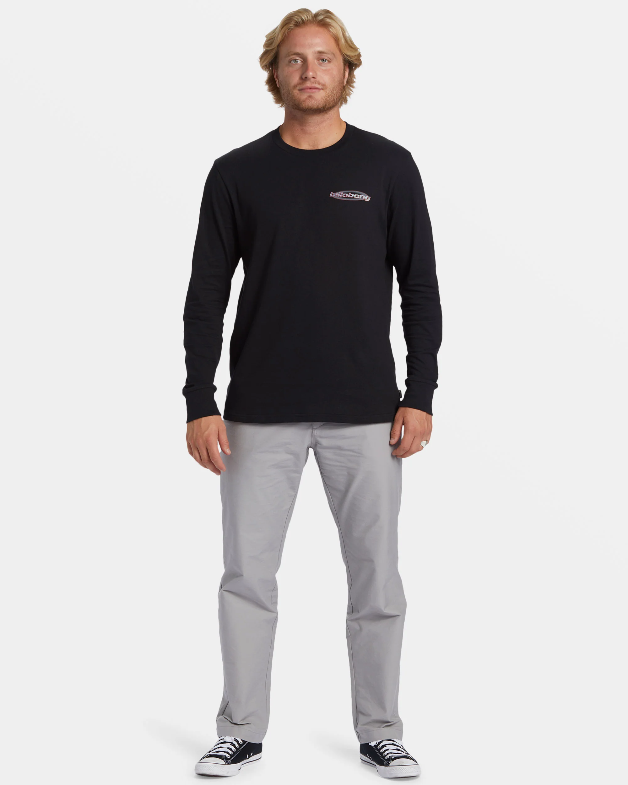 Billabong Walled Long Sleeve T-shirt - Black -Biliabong Outlet