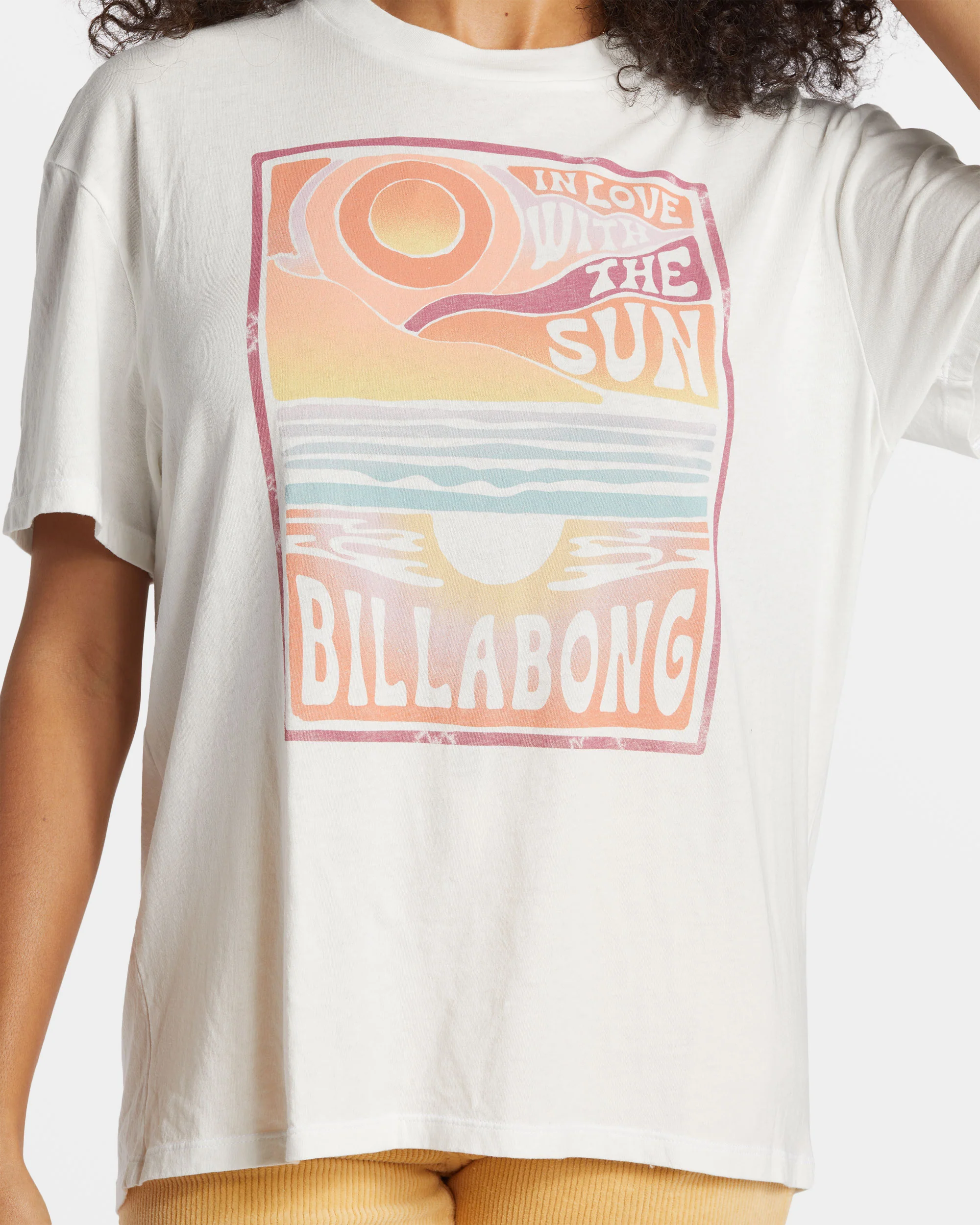 Billabong With The Sun T-Shirt - Salt Crystal -Biliabong Outlet