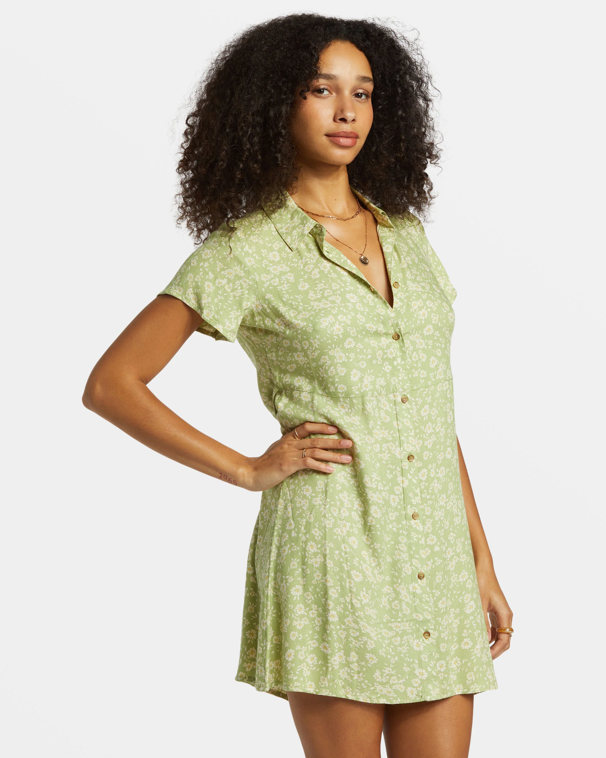 Billabong Cooler Days Mini Dress - Willow -Biliabong Outlet