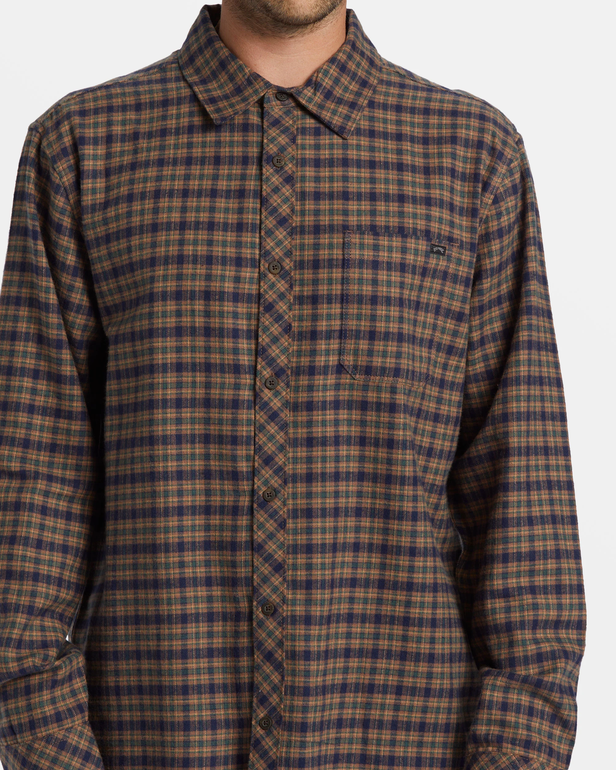 Billabong Coastline Flannel Shirt - Deep Royal -Biliabong Outlet