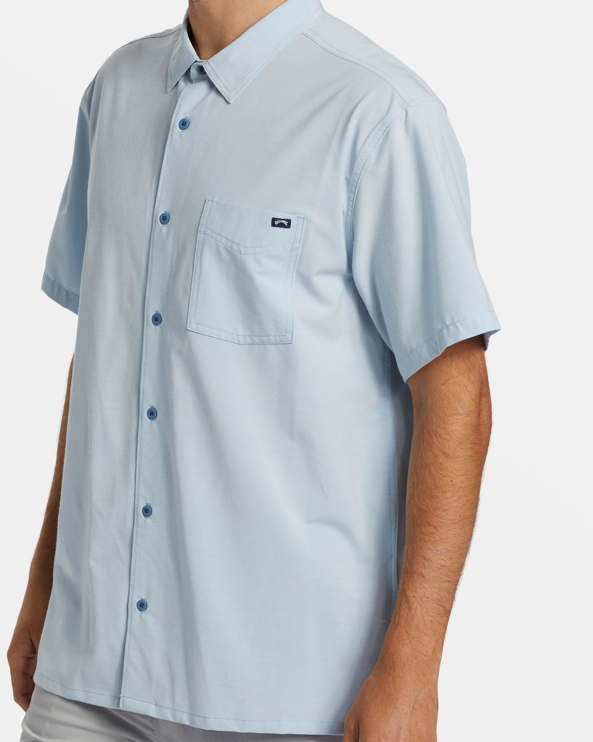 Billabong A/Div Surftrek Trail Short Sleeve Shirt - Smoke Blue -Biliabong Outlet