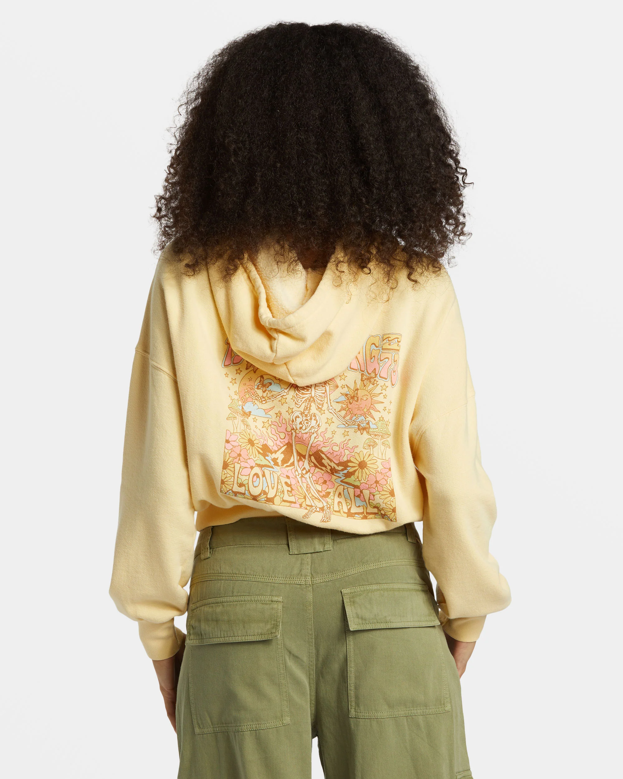 Billabong All Time Fleece Pullover Sweatshirt - Retro Yellow -Biliabong Outlet