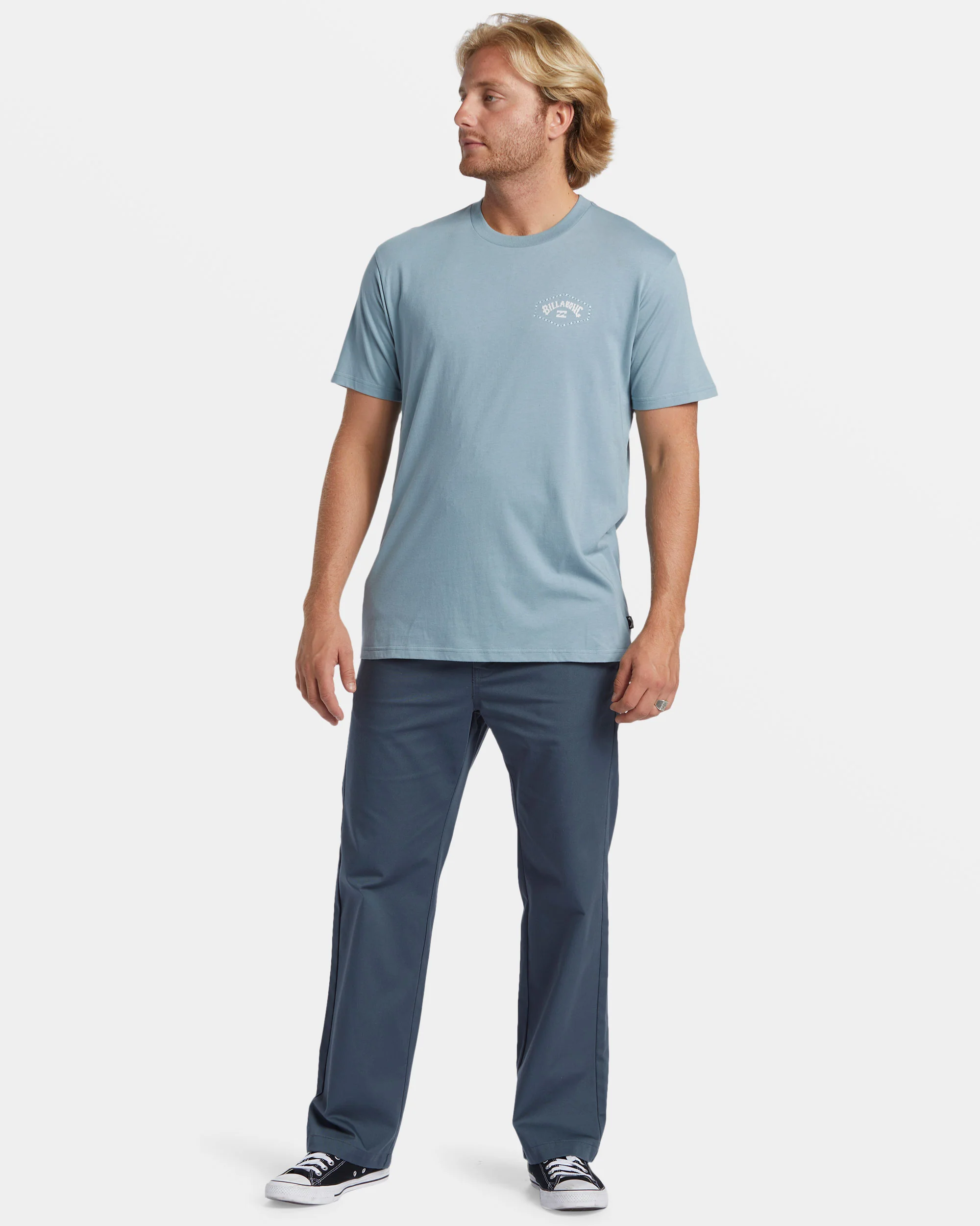 Billabong Exit Arch T-Shirt - Washed Blue -Biliabong Outlet