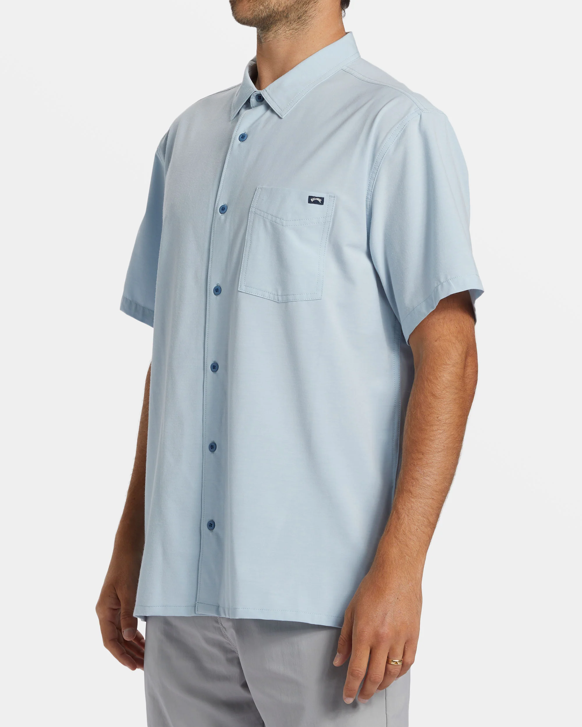 Billabong A/Div Surftrek Trail Short Sleeve Shirt - Smoke Blue -Biliabong Outlet
