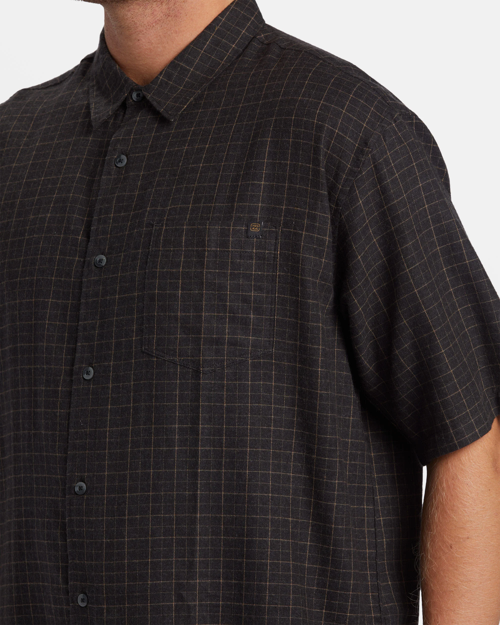 Billabong Mogul Short Sleeve Shirt - Washed Black -Biliabong Outlet