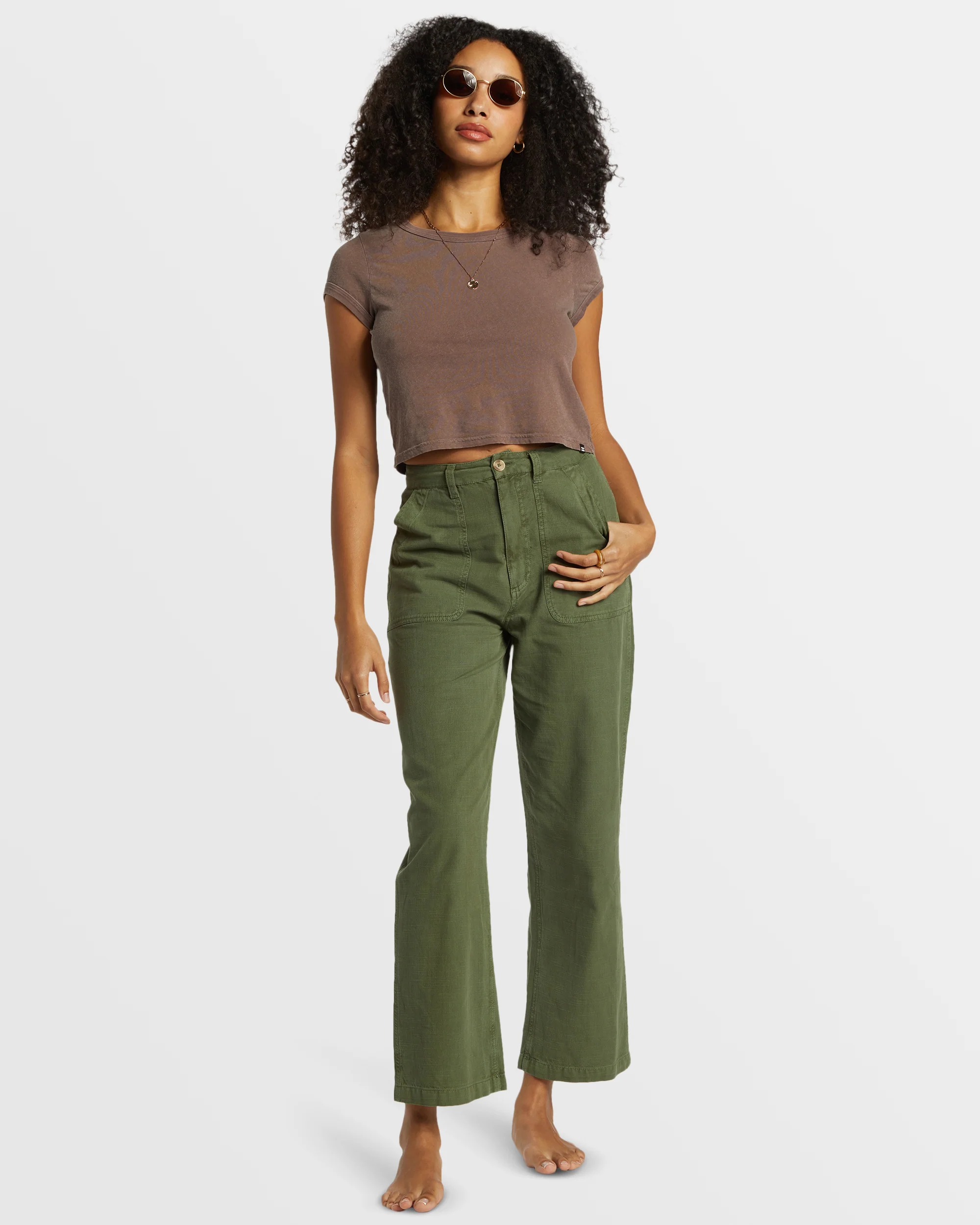 Billabong Stay Grounded Straight-Leg Pants - Treehugger -Biliabong Outlet