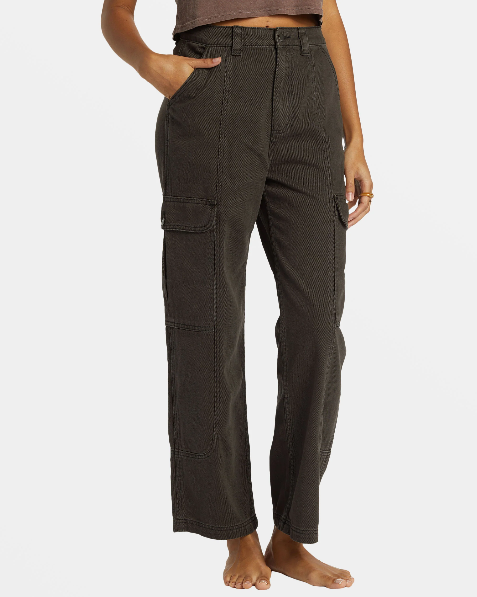 Billabong Wall To Wall Denim Cargo Pants - Black Sands -Biliabong Outlet
