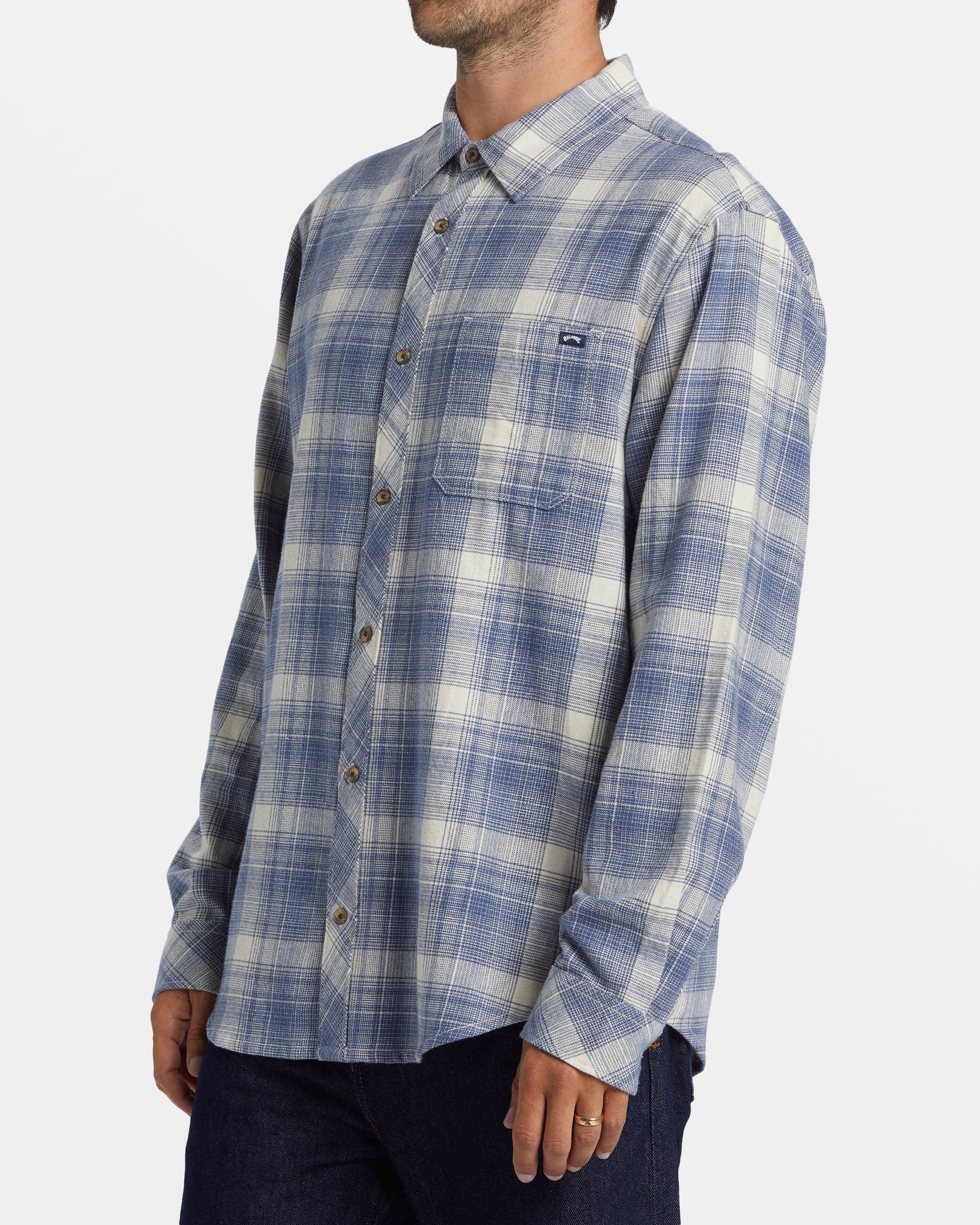 Billabong Coastline Flannel Shirt - Slate Blue -Biliabong Outlet