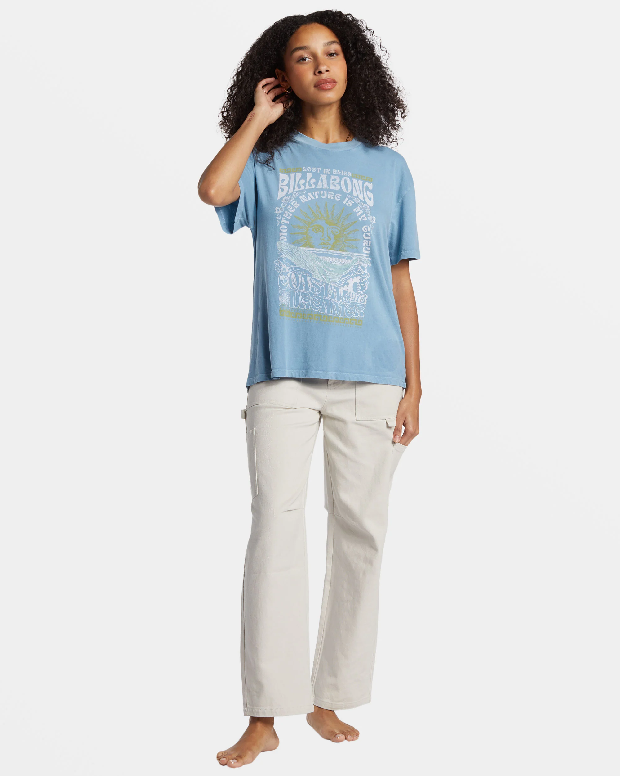 Billabong Lost In Bliss T-Shirt - Blue Shadow -Biliabong Outlet