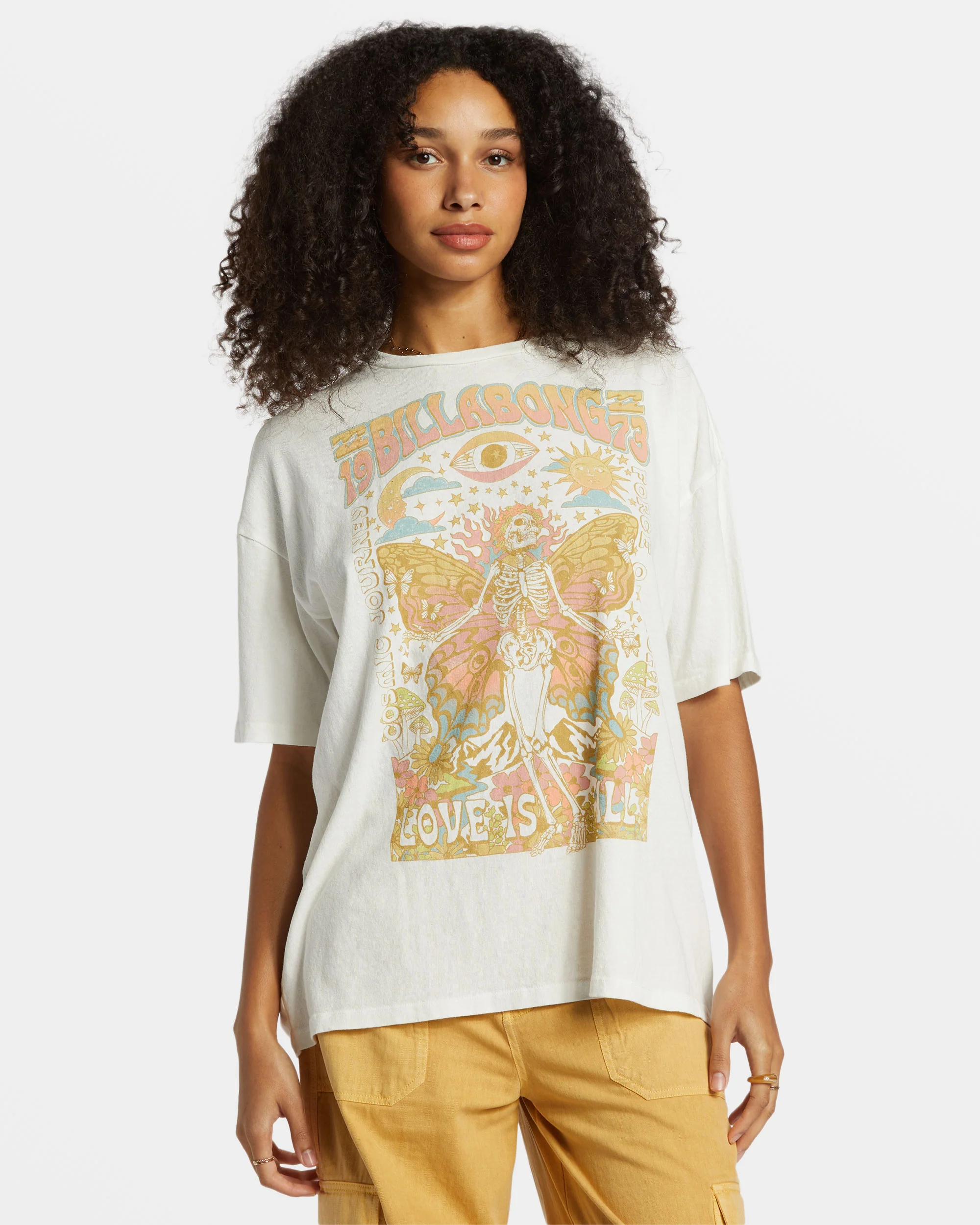 Billabong Love Is All T-Shirt - Salt Crystal -Biliabong Outlet