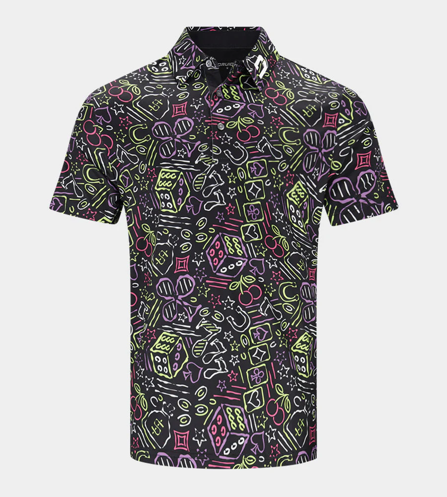 LUCKY 7 POLO - BLACK