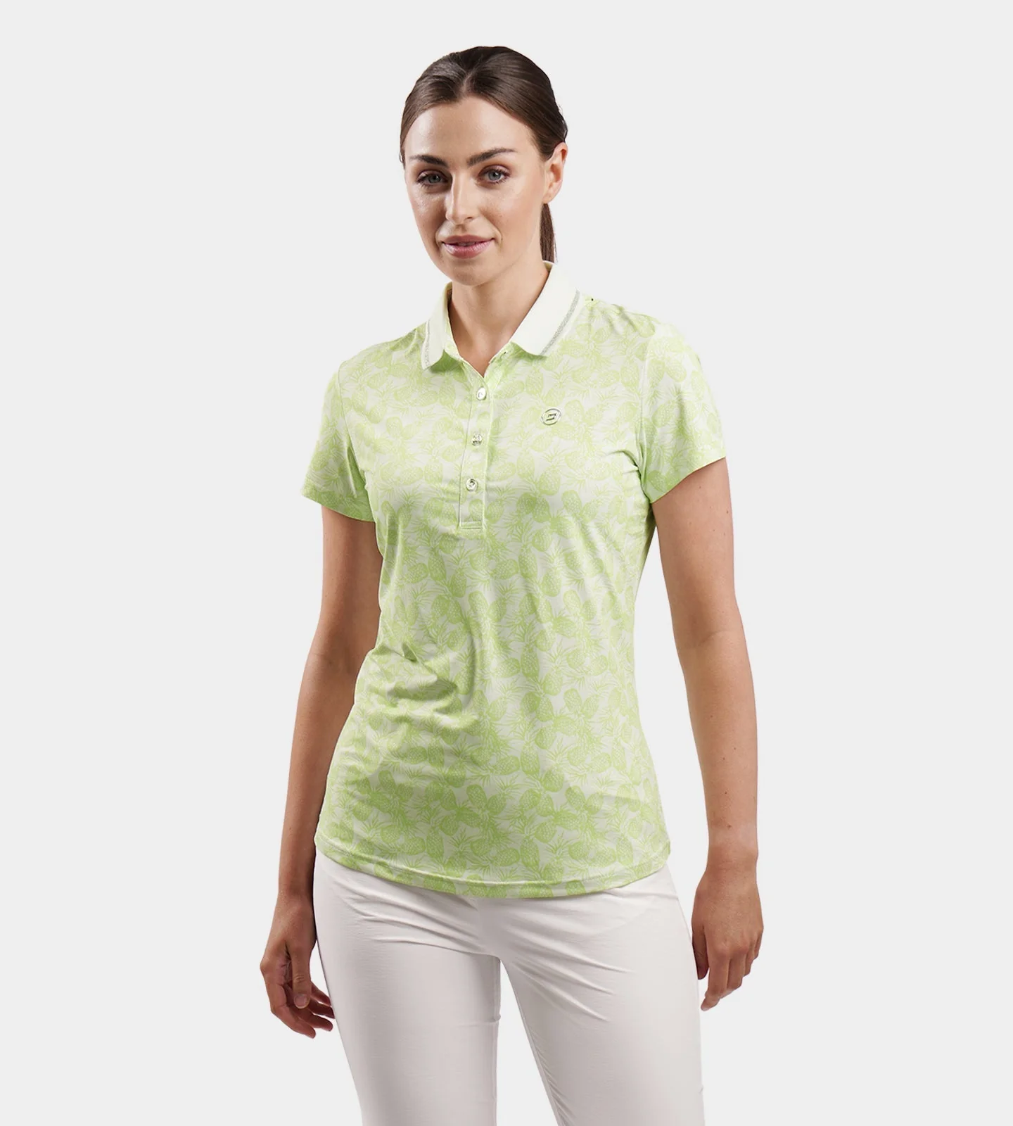LADIES PINEAPPLE POLO - LIME