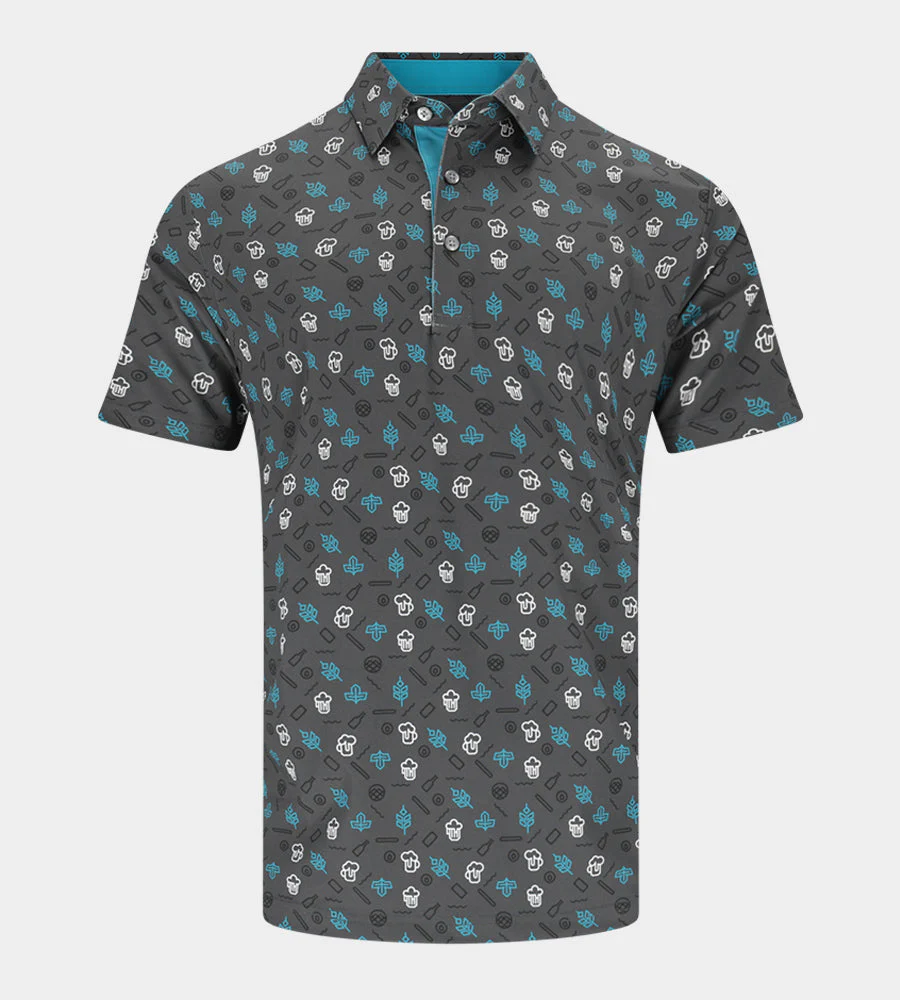 HOPS N BARLEY POLO - BLACK