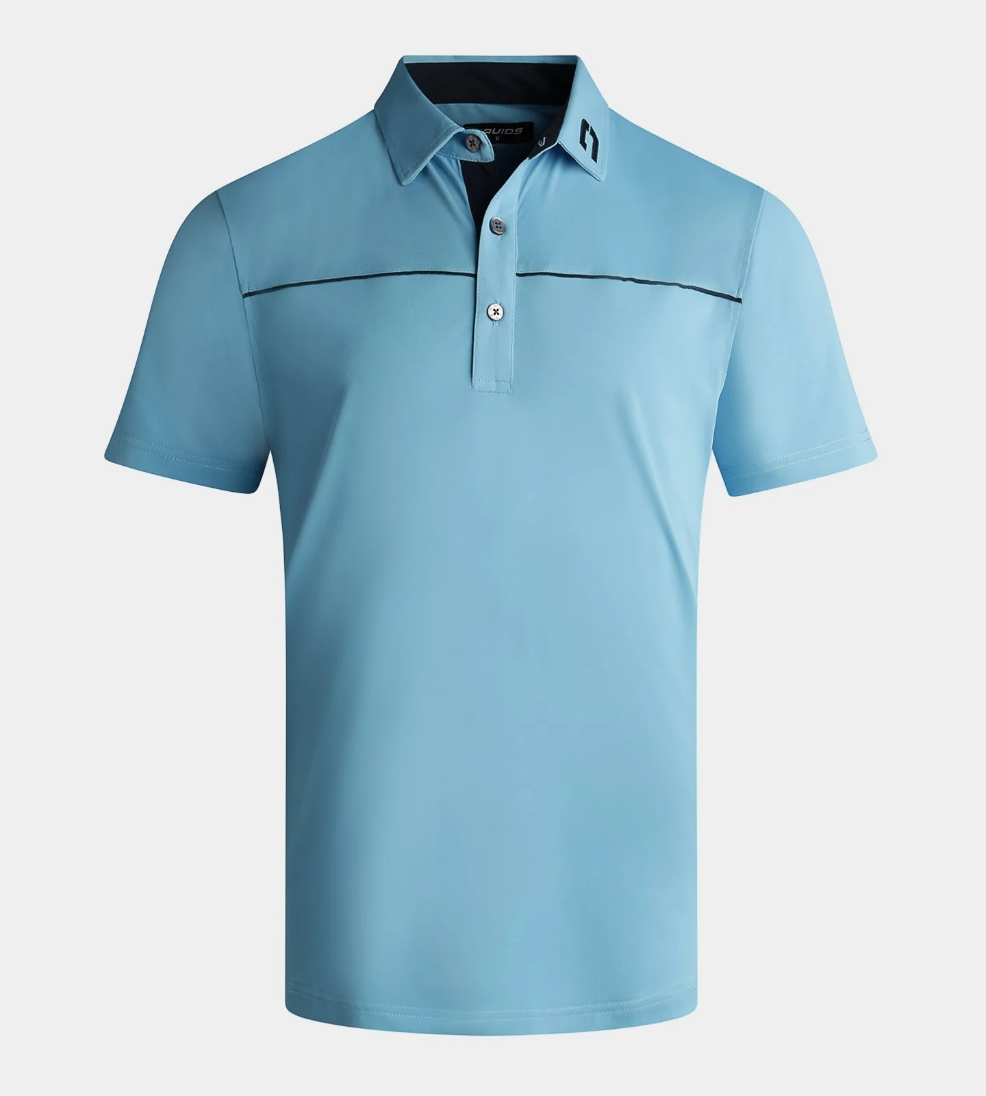BLOCK PIQUE POLO - BLUE / NAVY