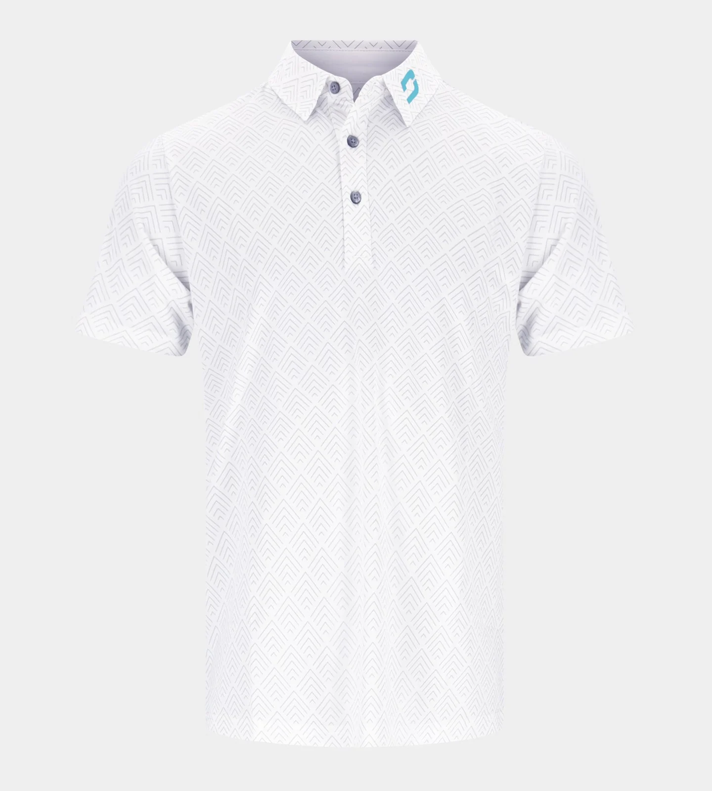 CHEVRON POLO - WHITE