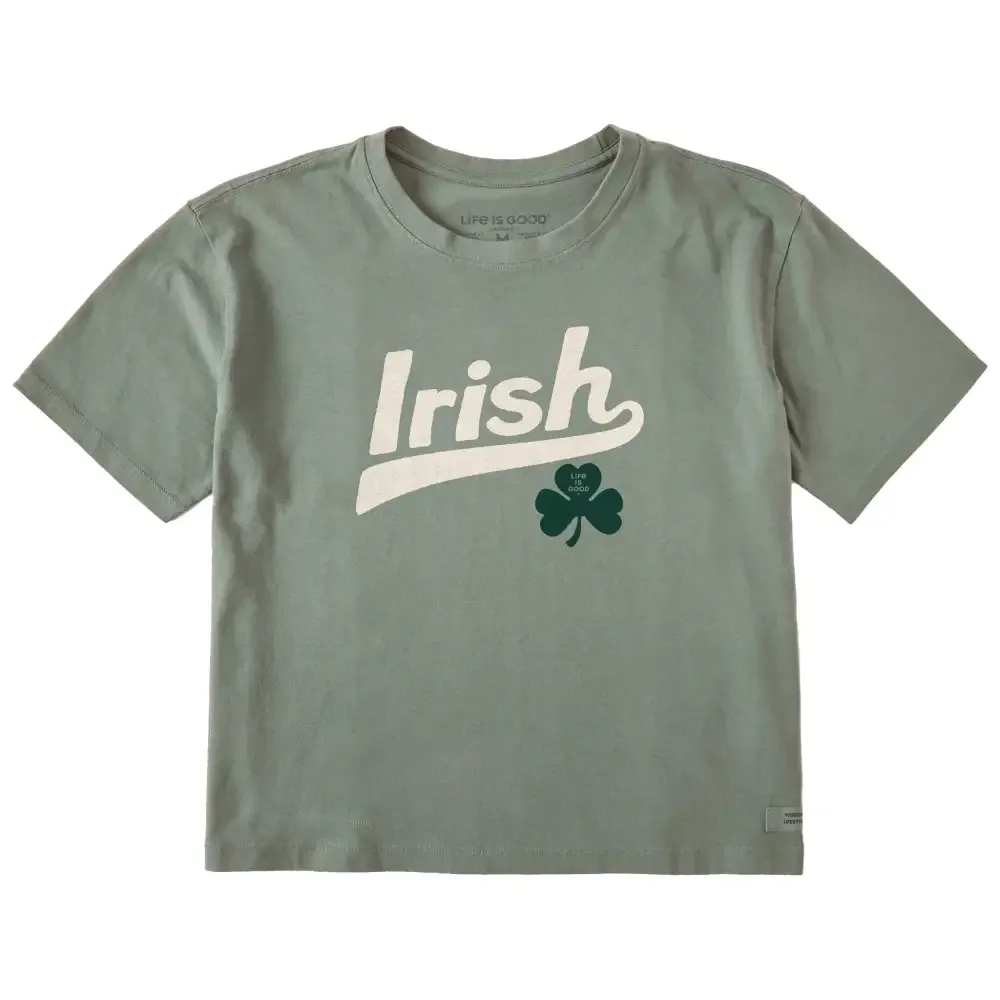 Women's Ballyard Irish Clover Short Sleeve Crusher Boxy Tee