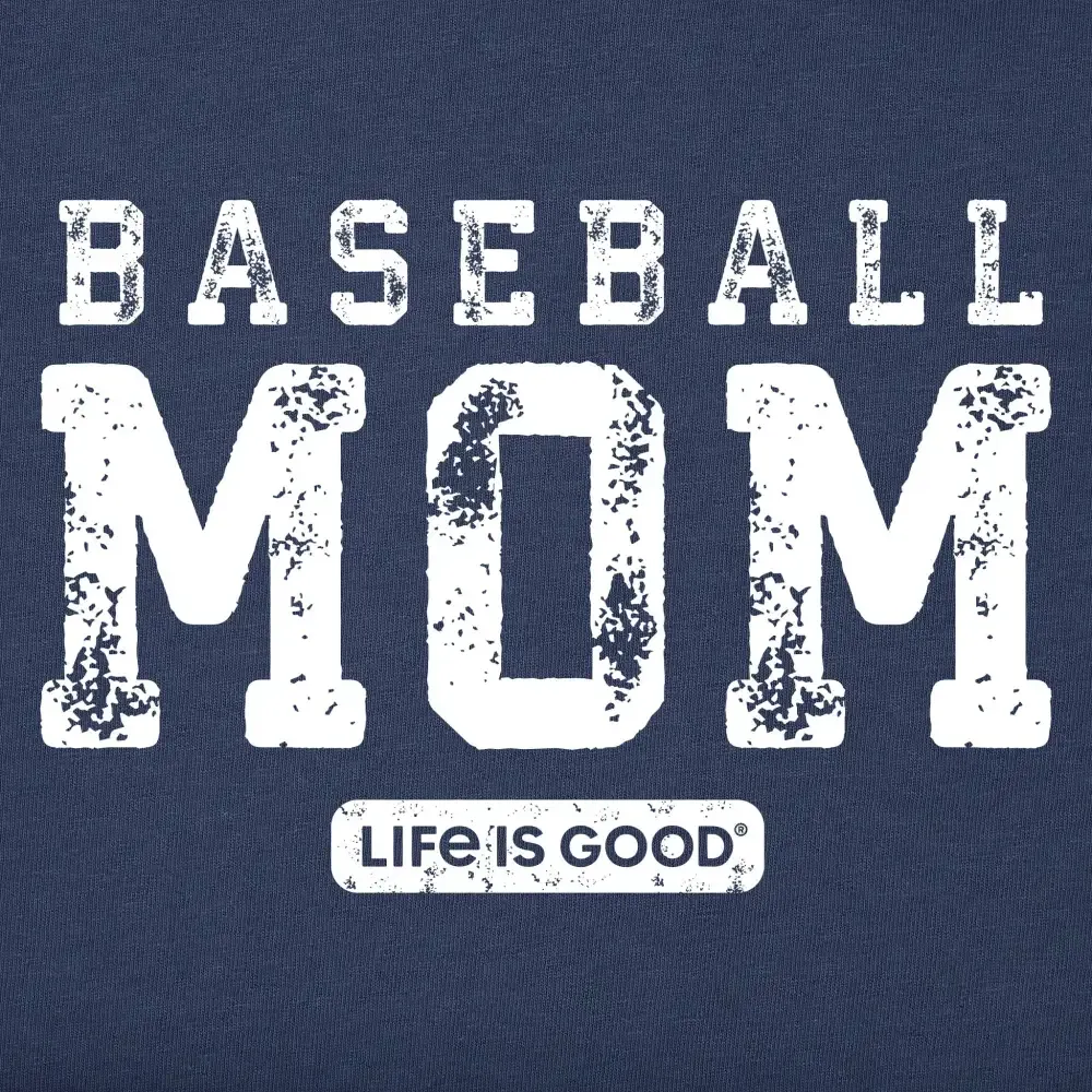 Women's Baseball Mom Athletic Short Sleeve Vee