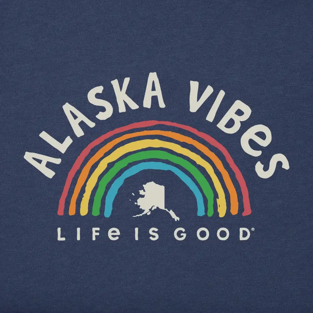Women's Alaska Rainbow Vibes Short Sleeve Crusher Tee