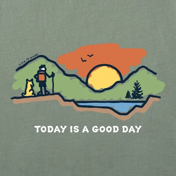 Men's Today is a Good Day Mountain Hike Short Sleeve  Tee