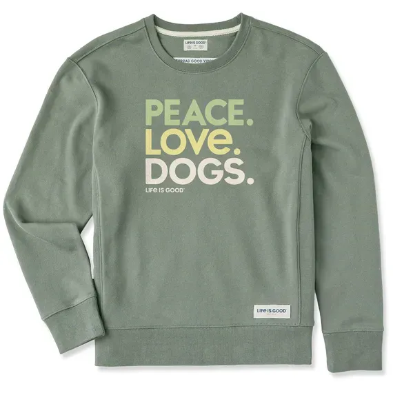 Women's Peace Love Dogs Simply True Fleece Crew